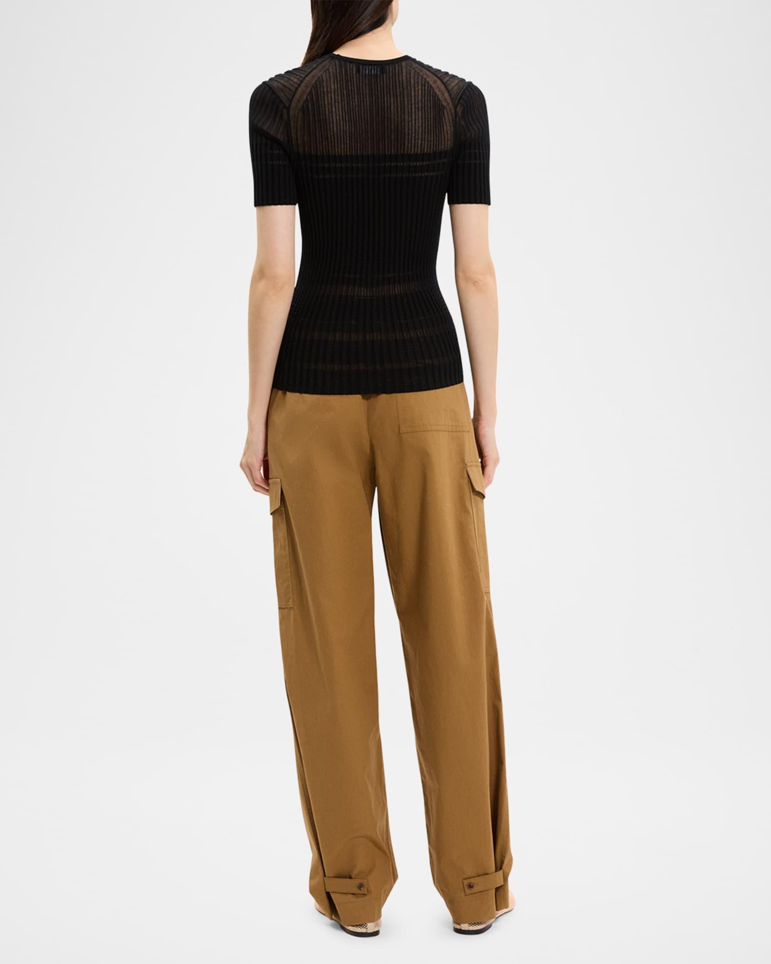 Sheer Stripe Crewneck Tee Product Image