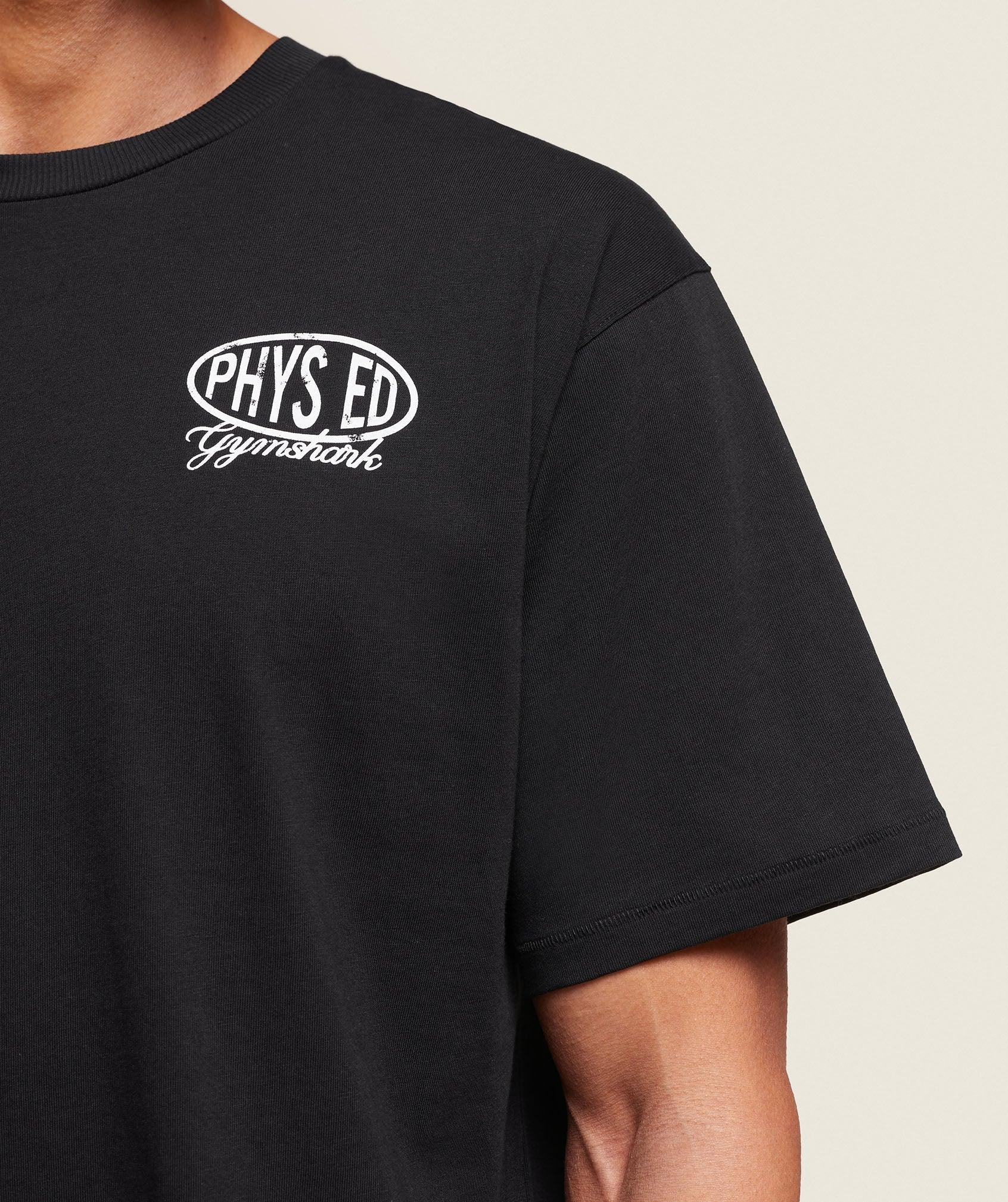 Gymshark Phys Ed T-Shirt - Black Male Product Image