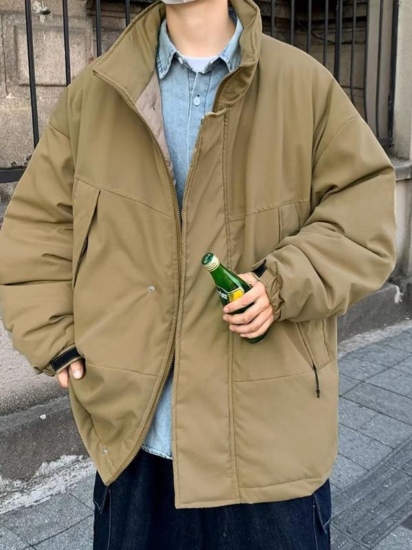 Men's Vintage Collared Zip Up Jacket Product Image