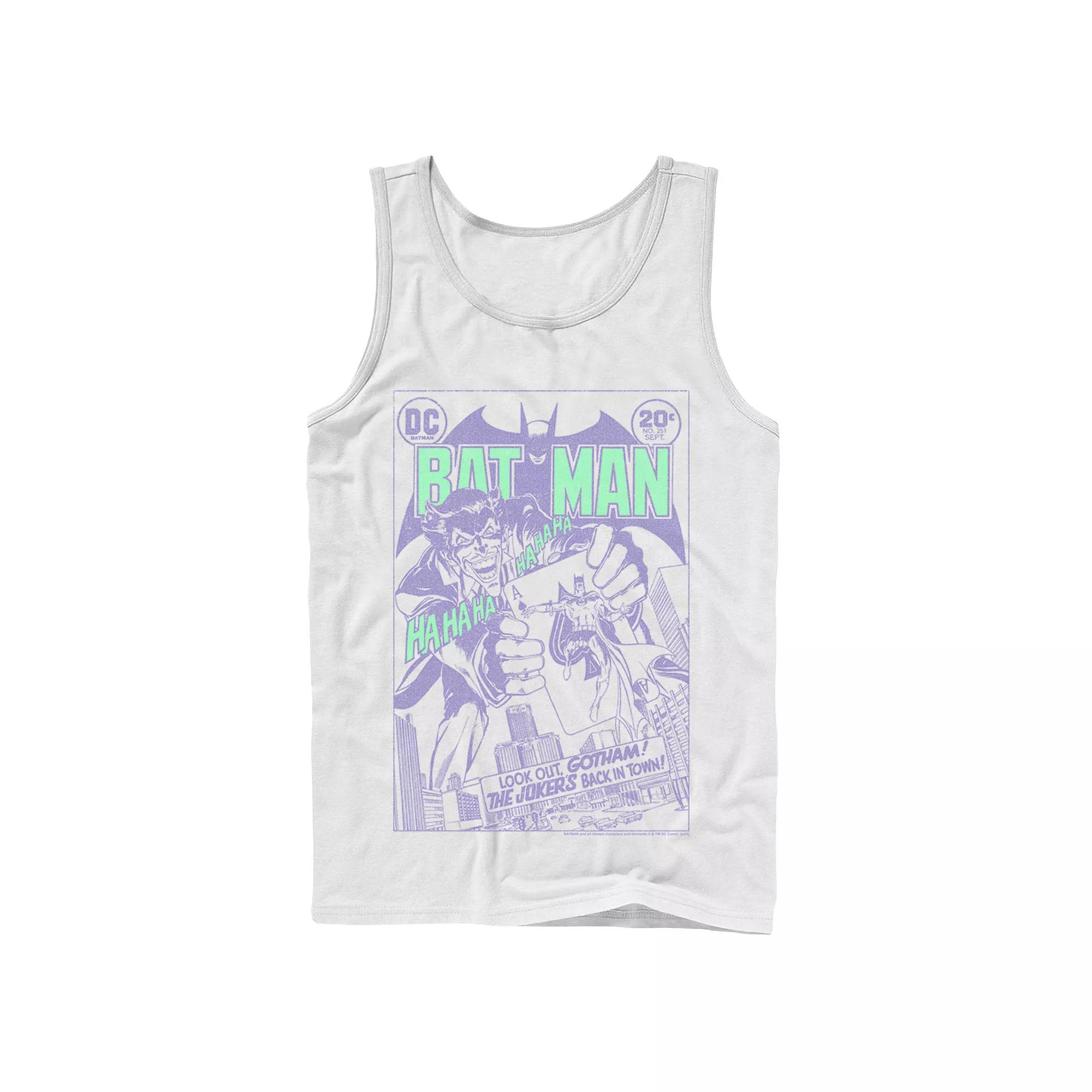 Men's DC Comics Batman Joker Cover Tank Top,  Product Image