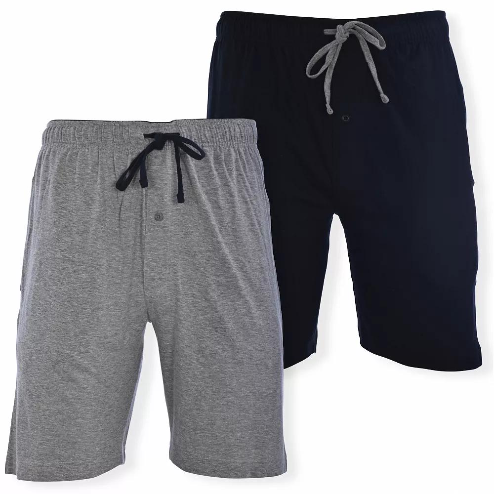Big & Tall Hanes® 2-pack Knit Pajama Shorts, Men's,  Product Image