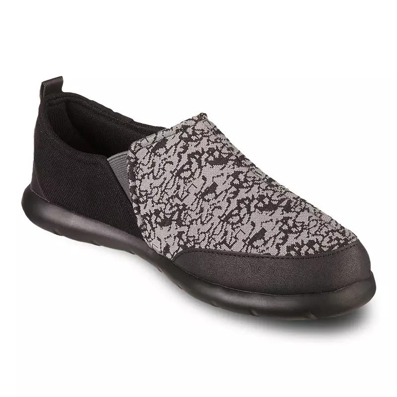 isotoner Men's Zenz Sport Knit Twin Gore Closed Back Shoes, Size: 8, Grey Product Image