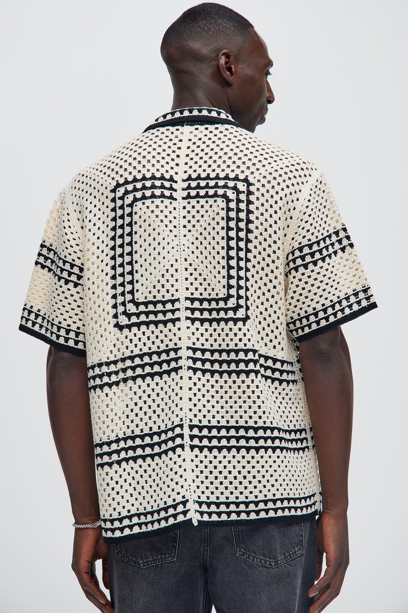 Allston Crochet Knit Shirt - Off White Product Image