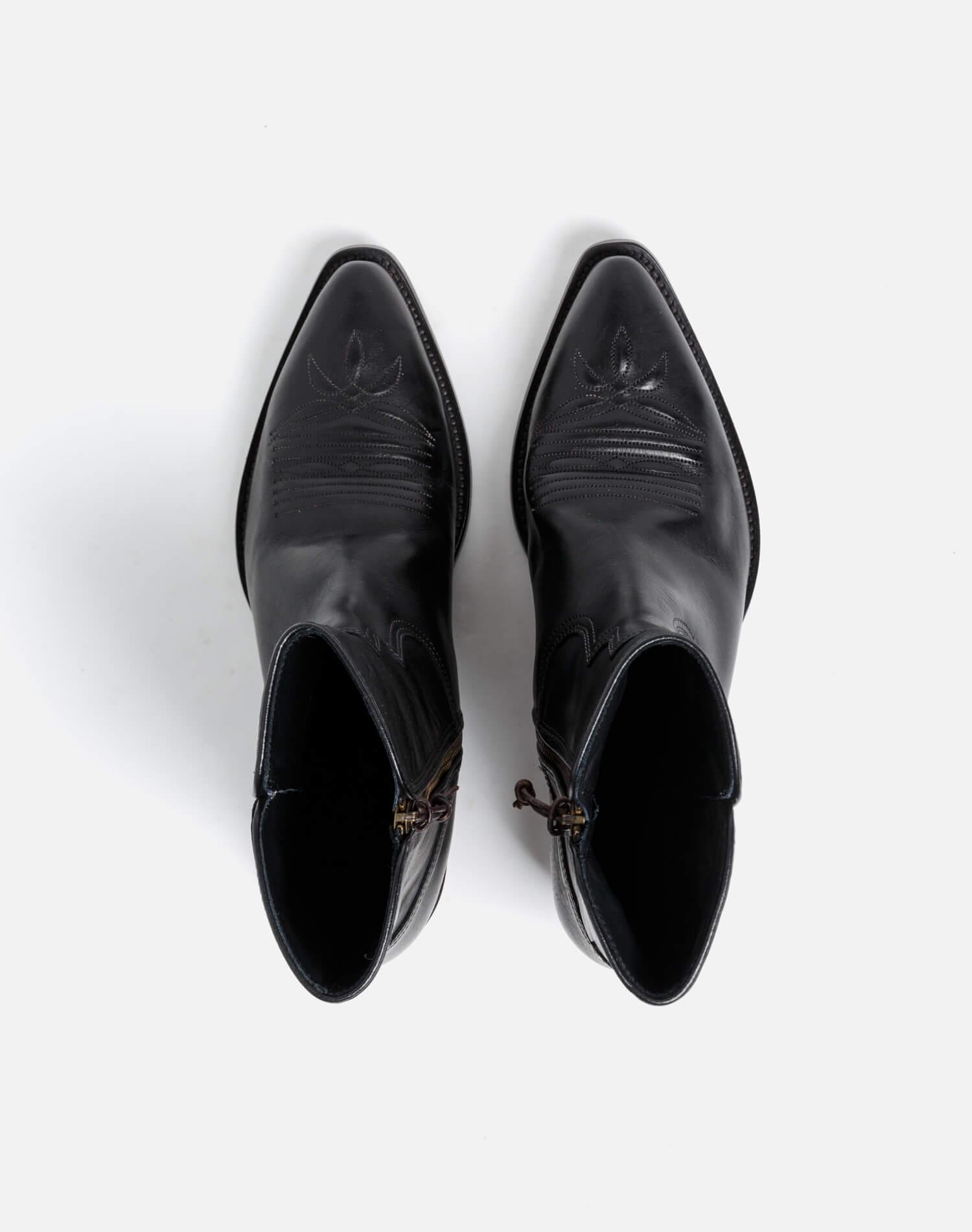 Western Boot - Black Leather Product Image