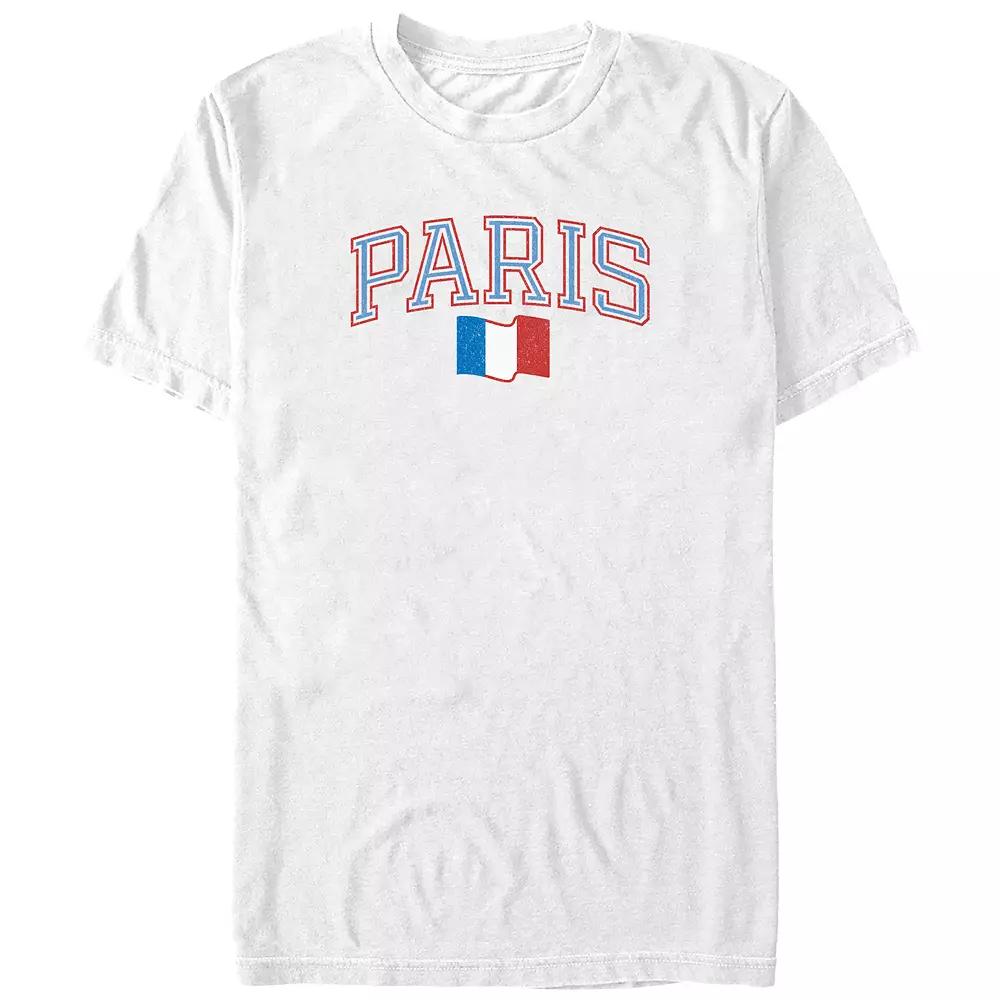 Big & Tall Paris France Graphic Tee, Men's, Size: XL Tall, White Product Image