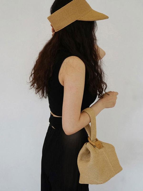 Casual Simple Weave Handbag Product Image