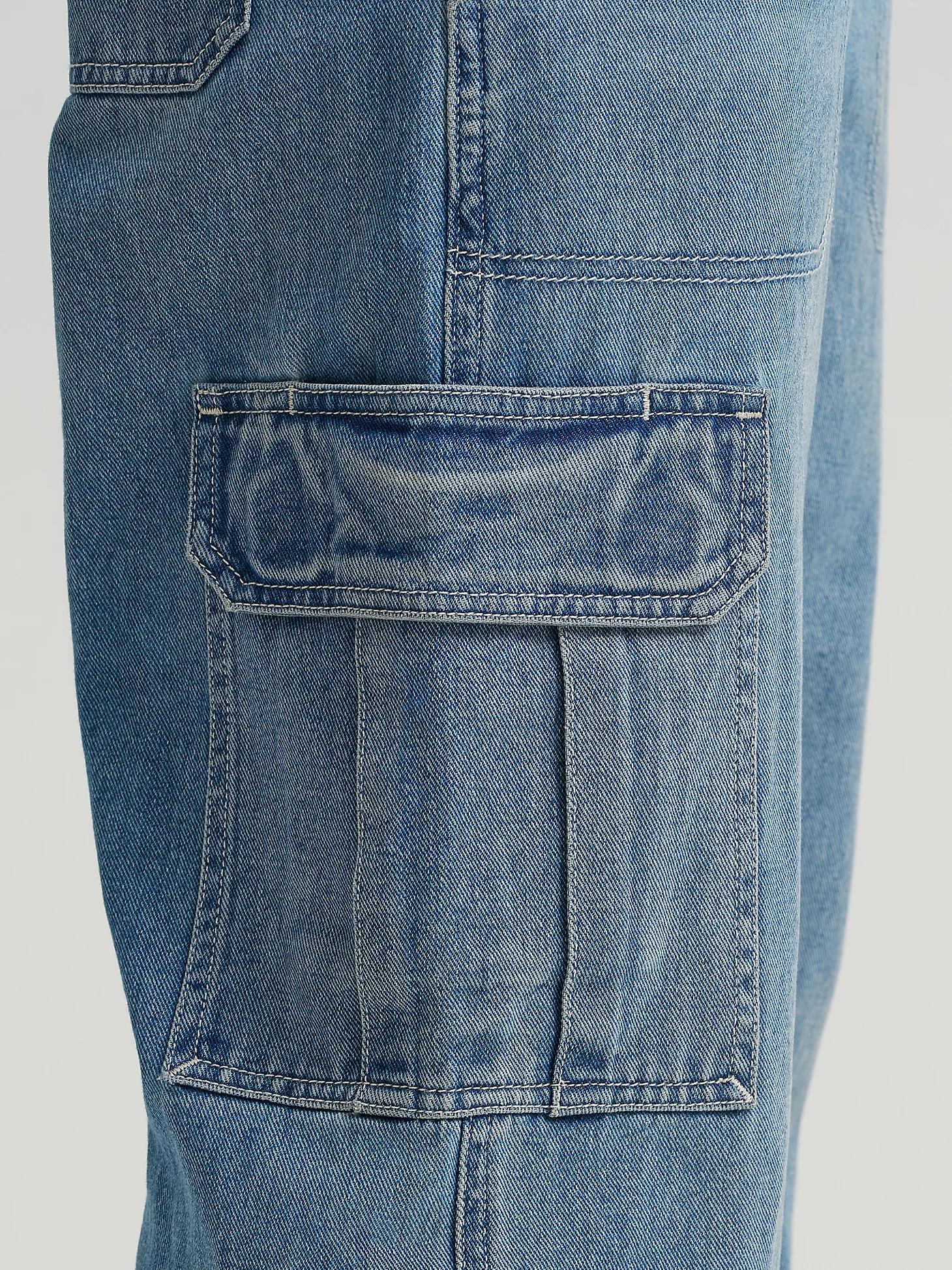 Men's Utility Denim Cargo in Mid Product Image