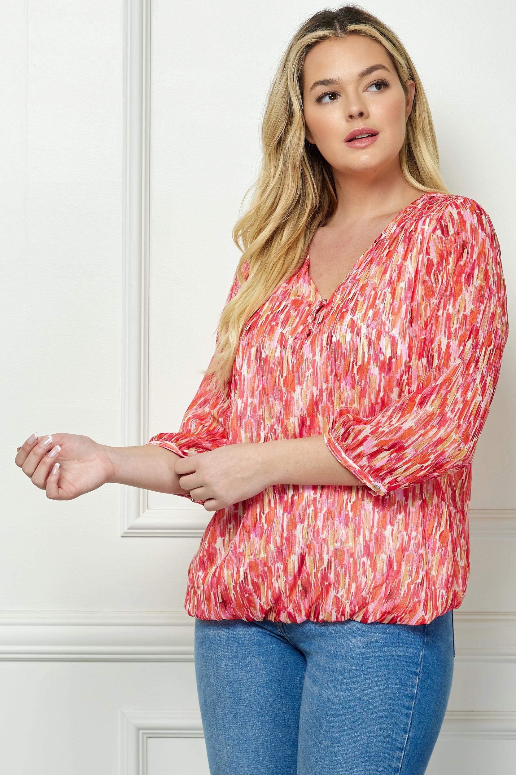 Sara Michelle 3/4 Bell Sleeve 2Fer Dress And Necklace - Plus Product Image