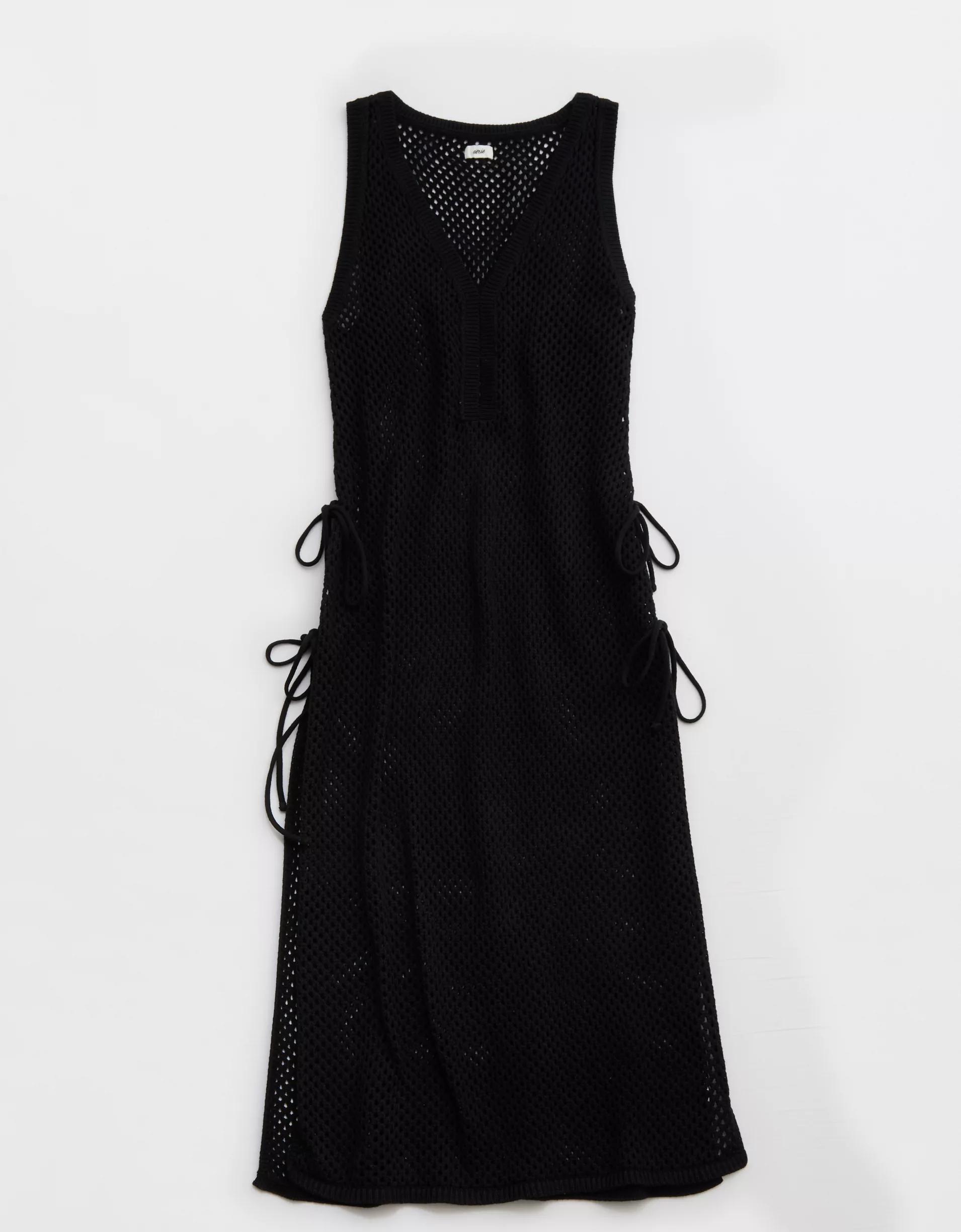 Aerie Crochet Side Tie Maxi Cape Product Image