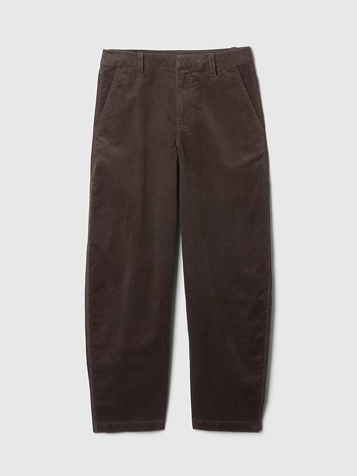 High Rise Corduroy Tapered Ankle Trousers Product Image