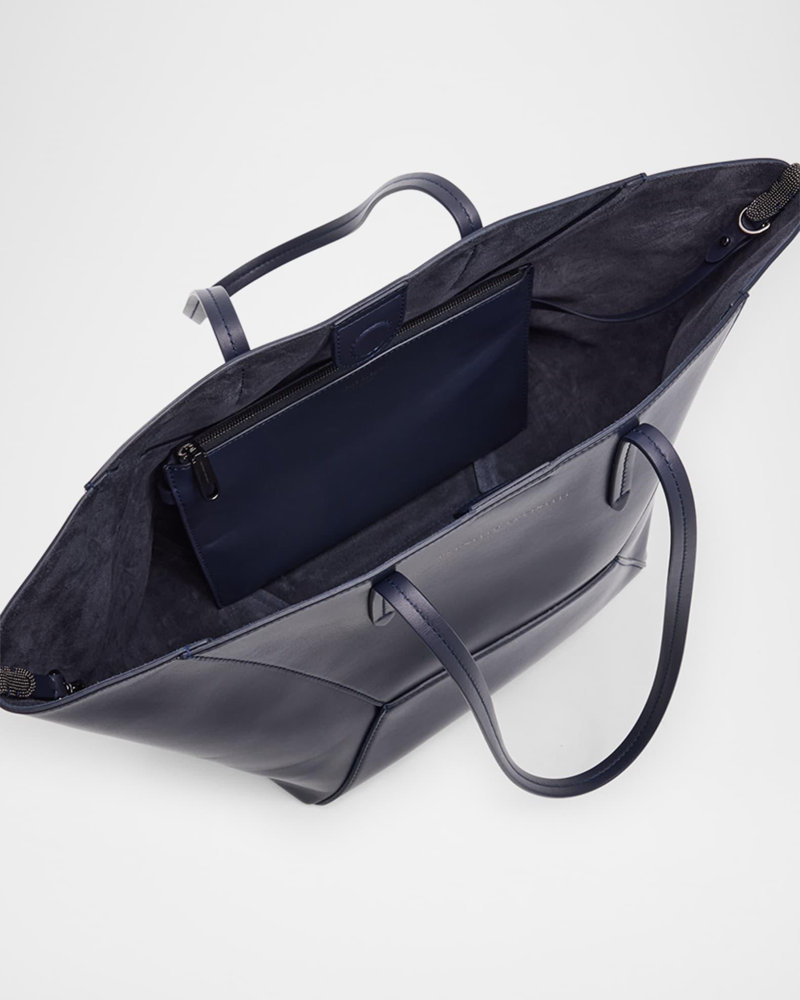 Duo Small Leather Shopper Tote Bag Product Image