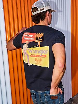 Wrangler x Whataburger Men's Cowboy Burgers T-Shirt in Marshmallow Product Image