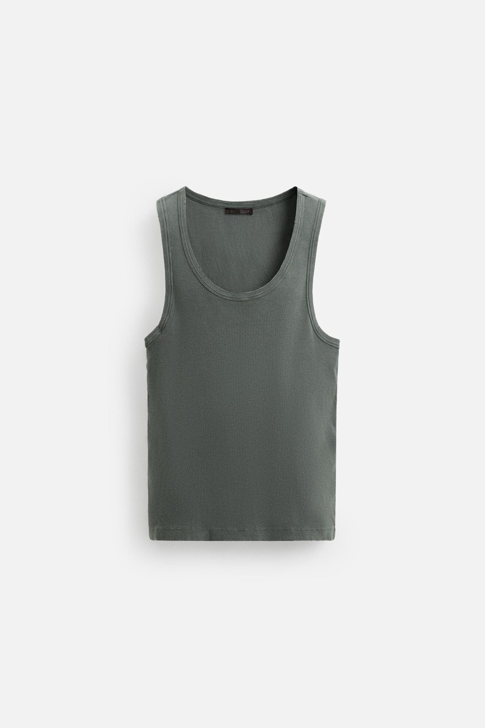 WASHED RIBBED TANK TOP Product Image