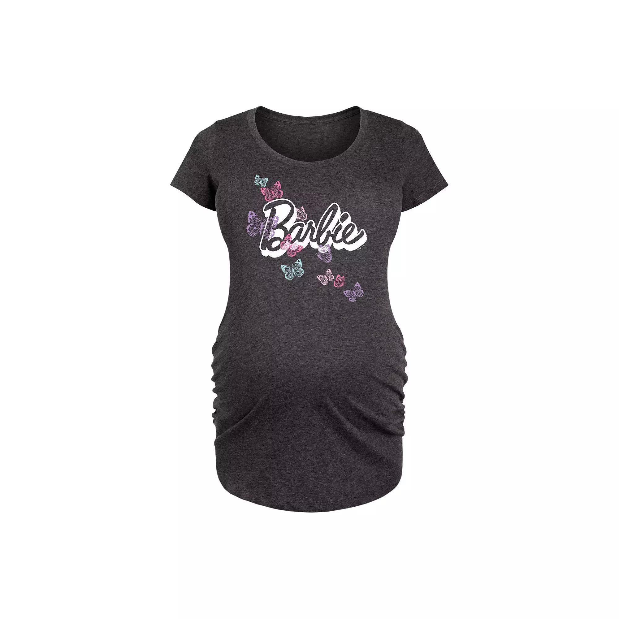 Maternity Barbie® Butterfly Logo Graphic Tee, Women's,  Product Image