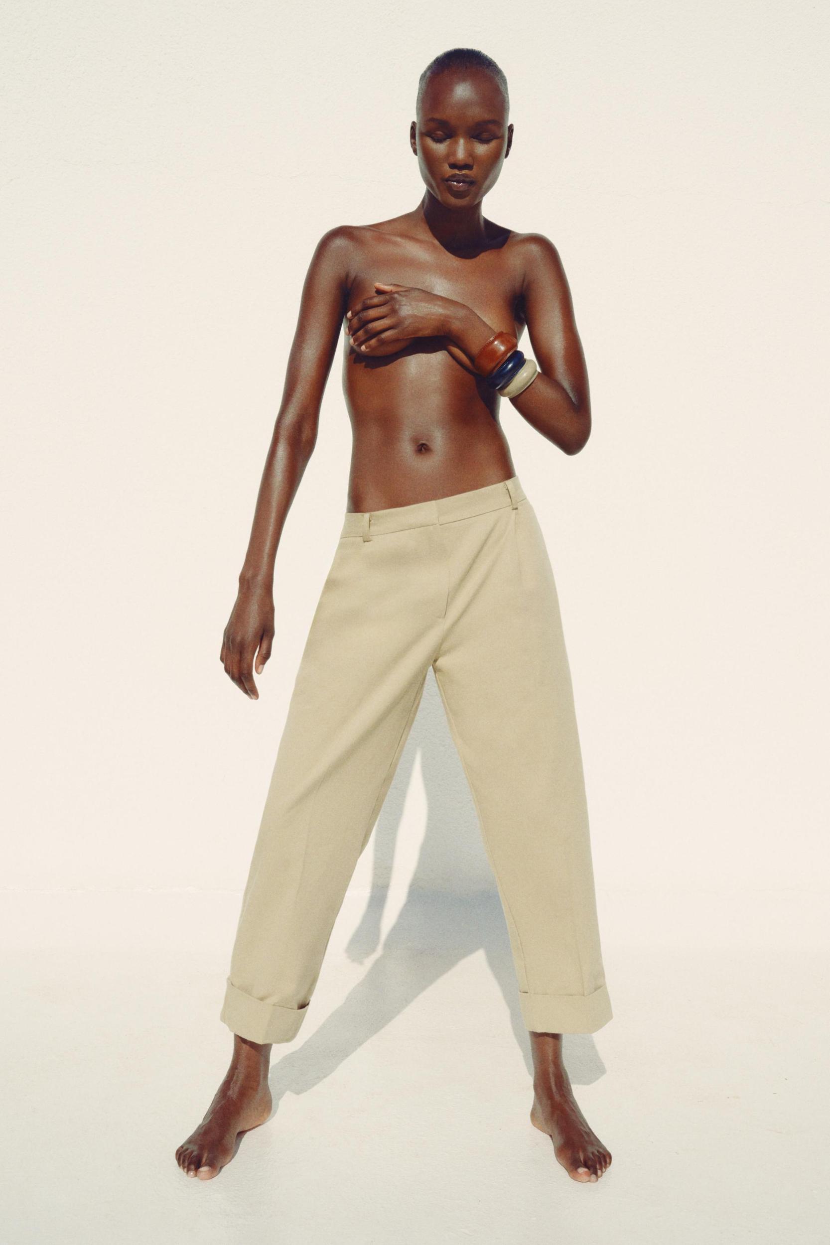 TURNED-UP HEM CHINO PANTS Product Image