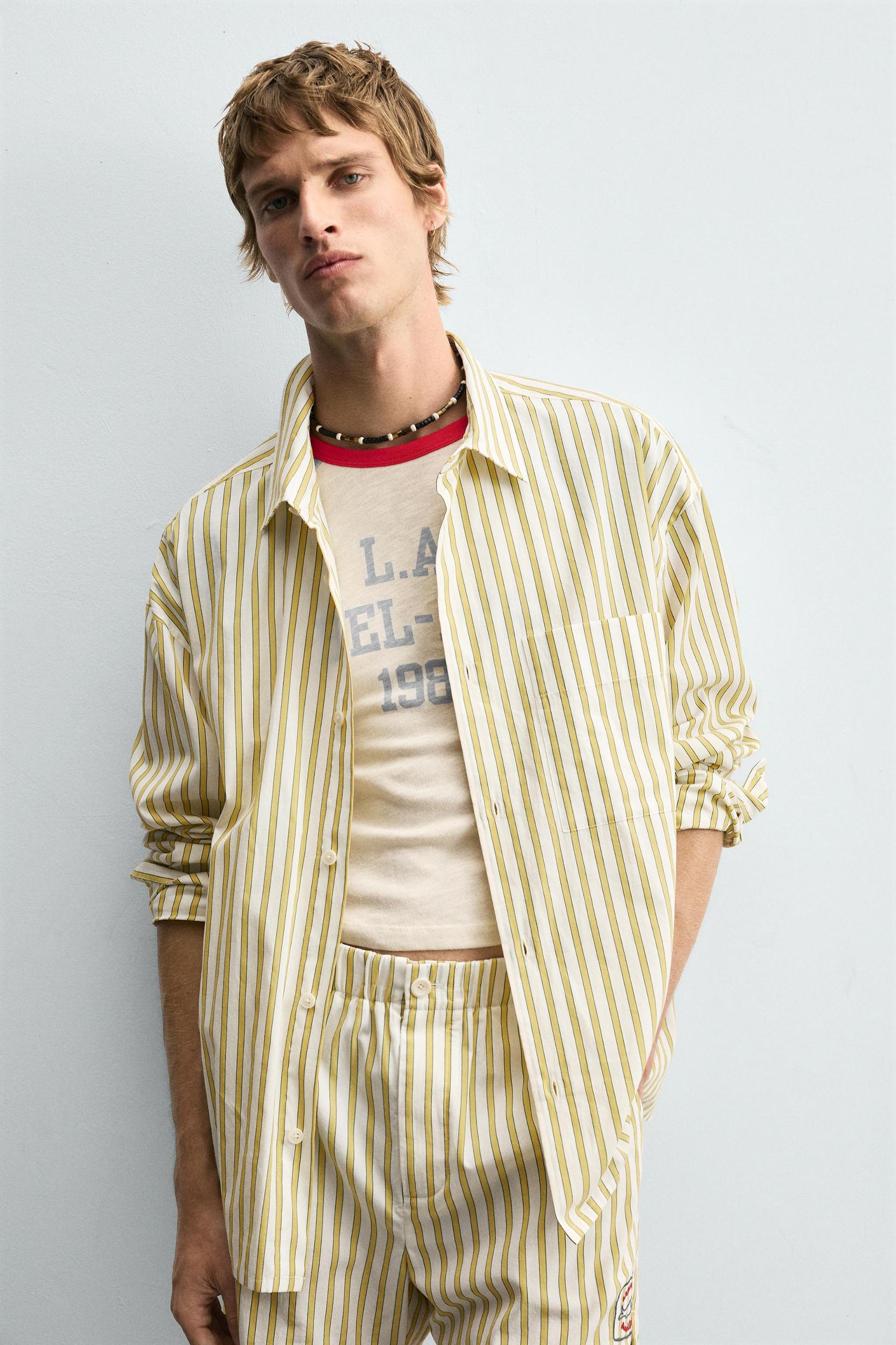 STRIPED SHIRT WITH POCKET Product Image