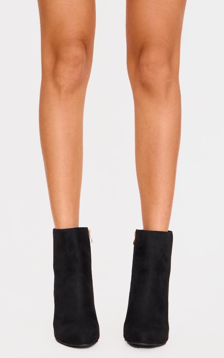 Black Behati Faux Suede Ankle Boots Product Image