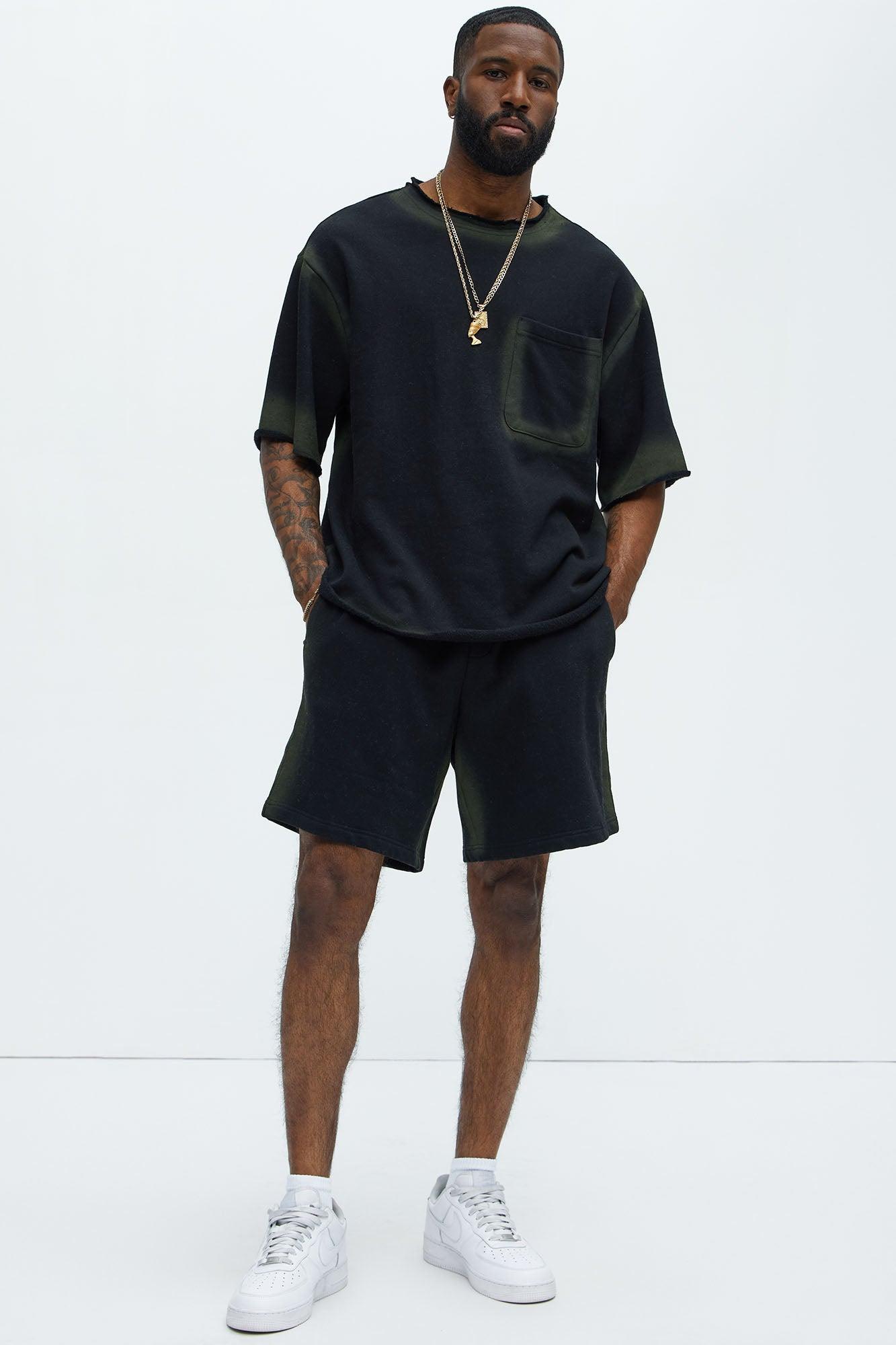 Tyson Blurred Lines Relaxed Shorts - Black Product Image