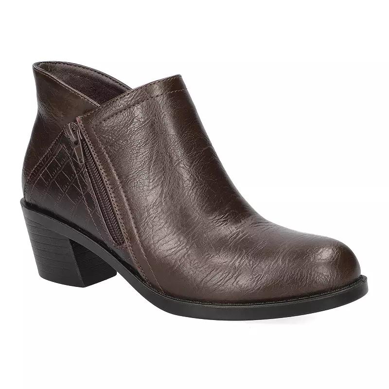 Easy Street Morgana Women's Block Heel Ankle Boots, Size: 10, Brown Product Image