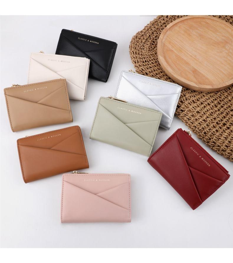 Lettering Faux Leather Card Holder Product Image