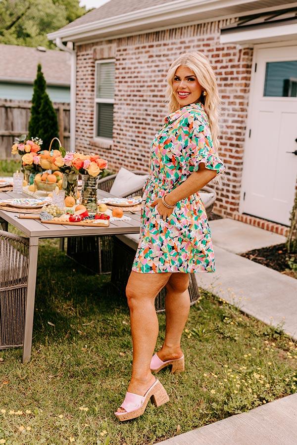 Statement Maker Floral Romper in Green Curves Product Image