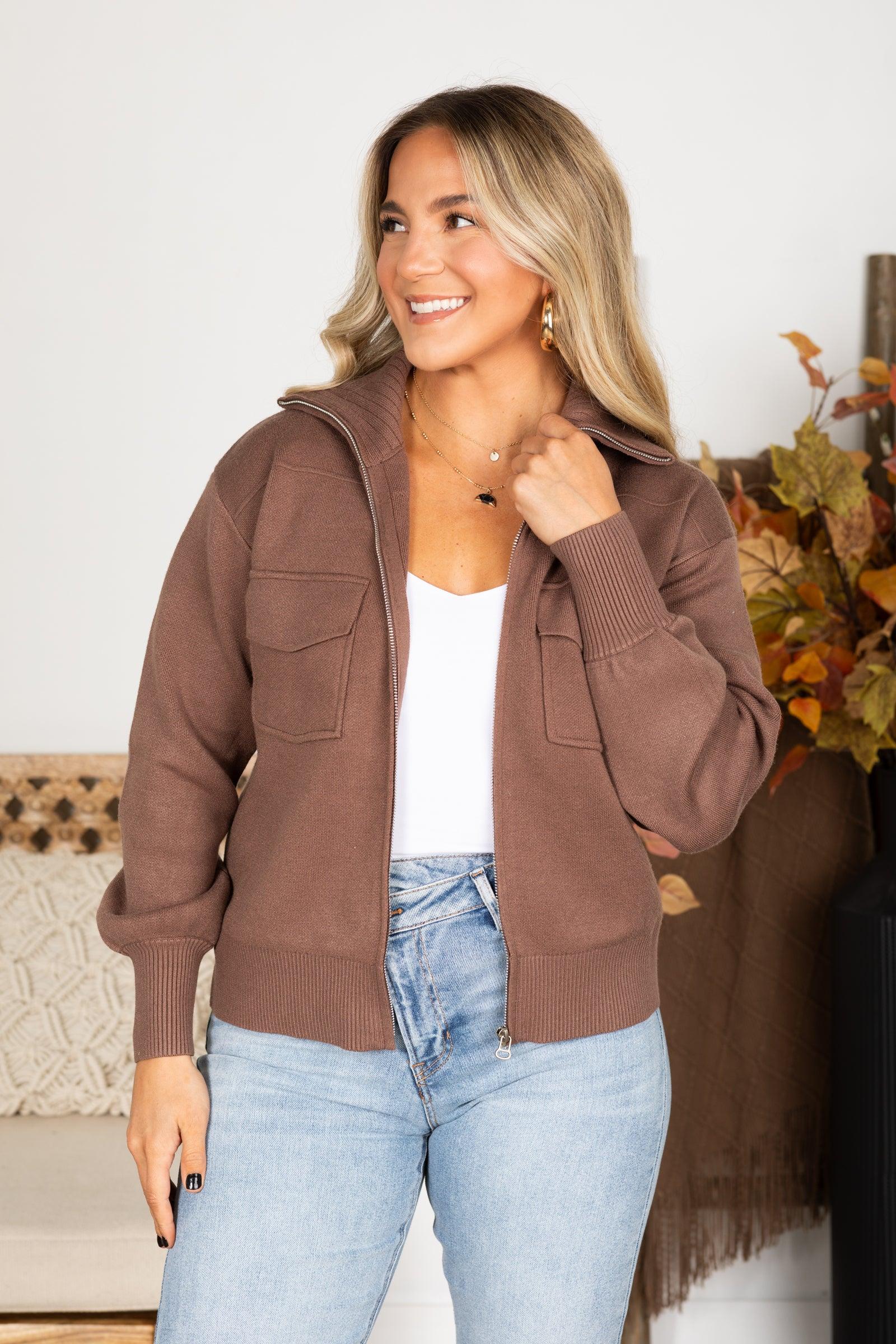 Zipper Down Jacket With Pockets Product Image