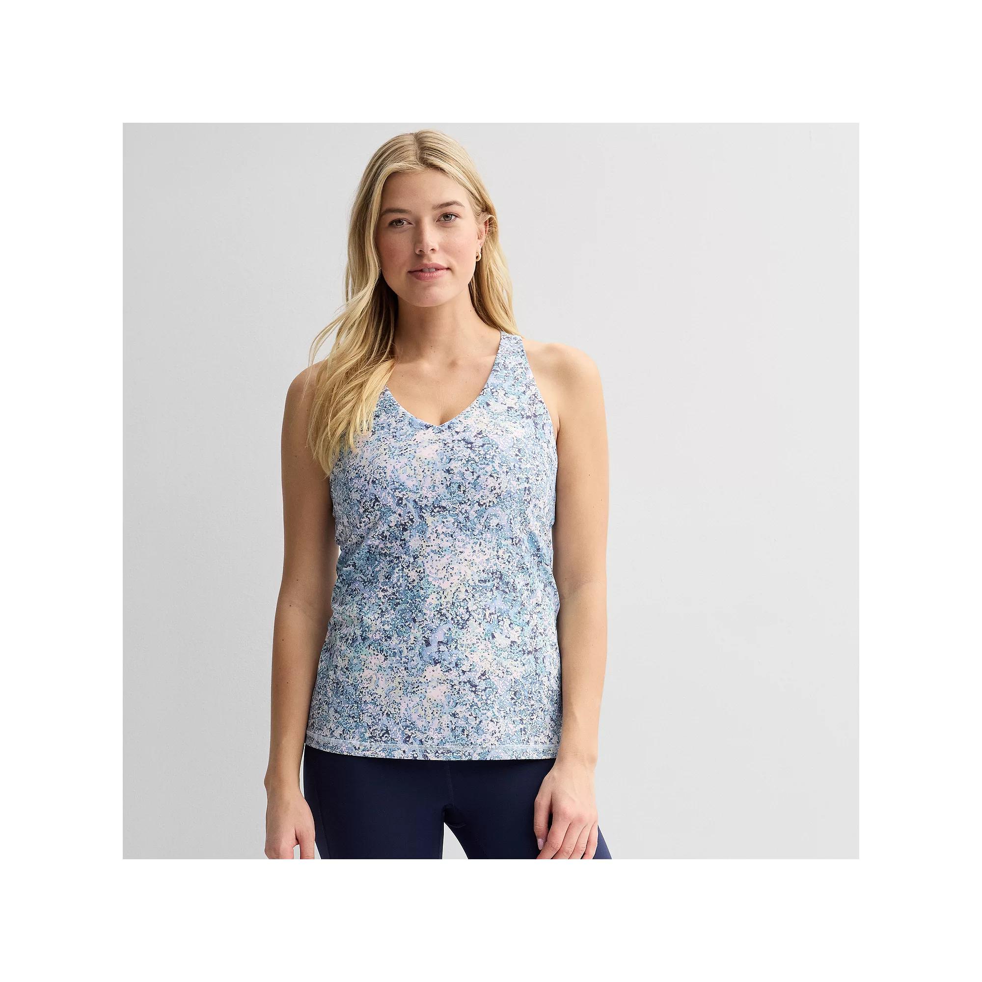 Womens Tek Gear Ultrastretch Built-In Bra Racerback Tank Top Product Image