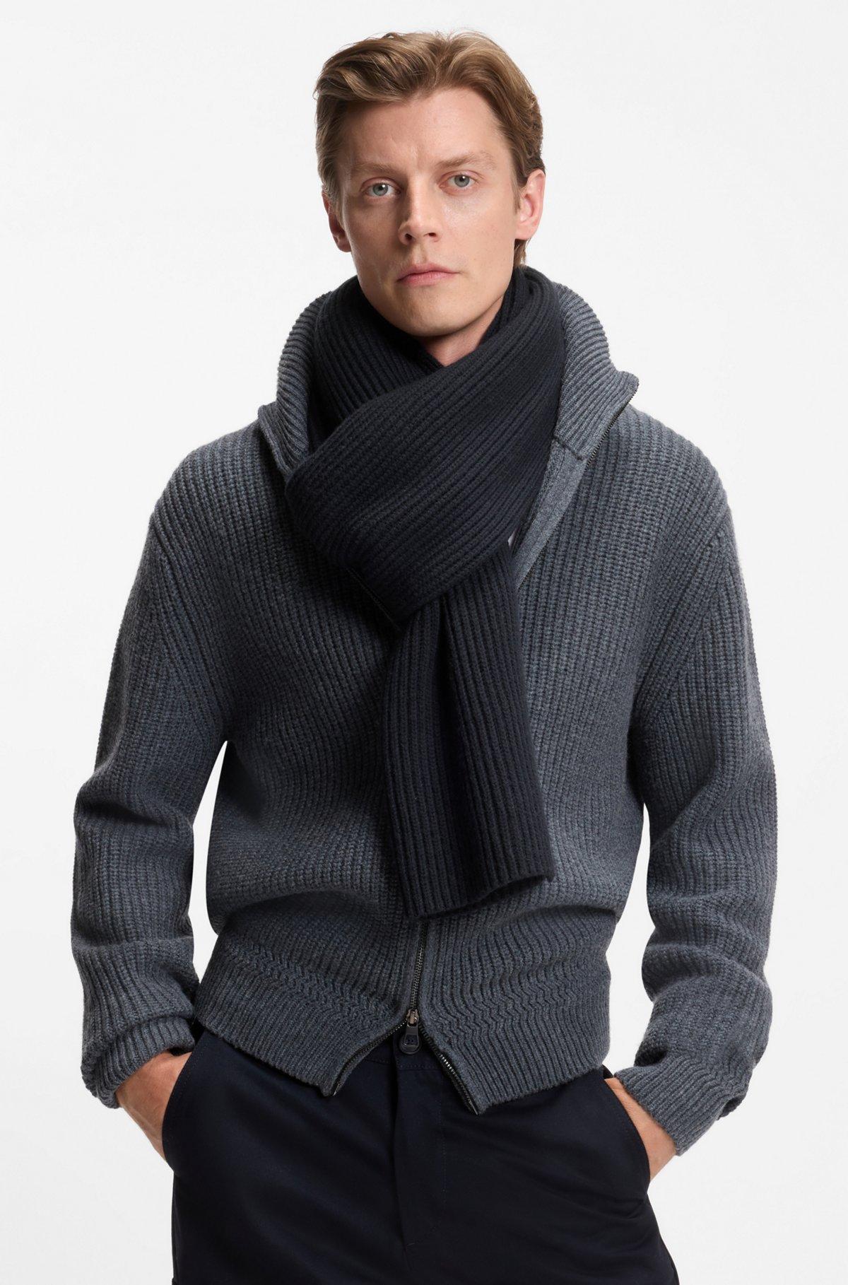 BECKHAM x BOSS scarf in virgin wool and cashmere Product Image