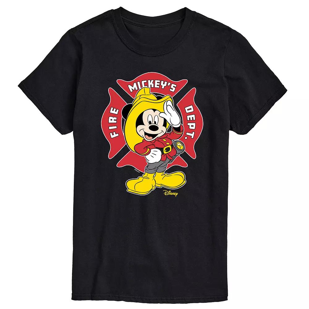 Disney's Mickey Mouse Men's Fire Dept. Badge Graphic Tee,  Product Image