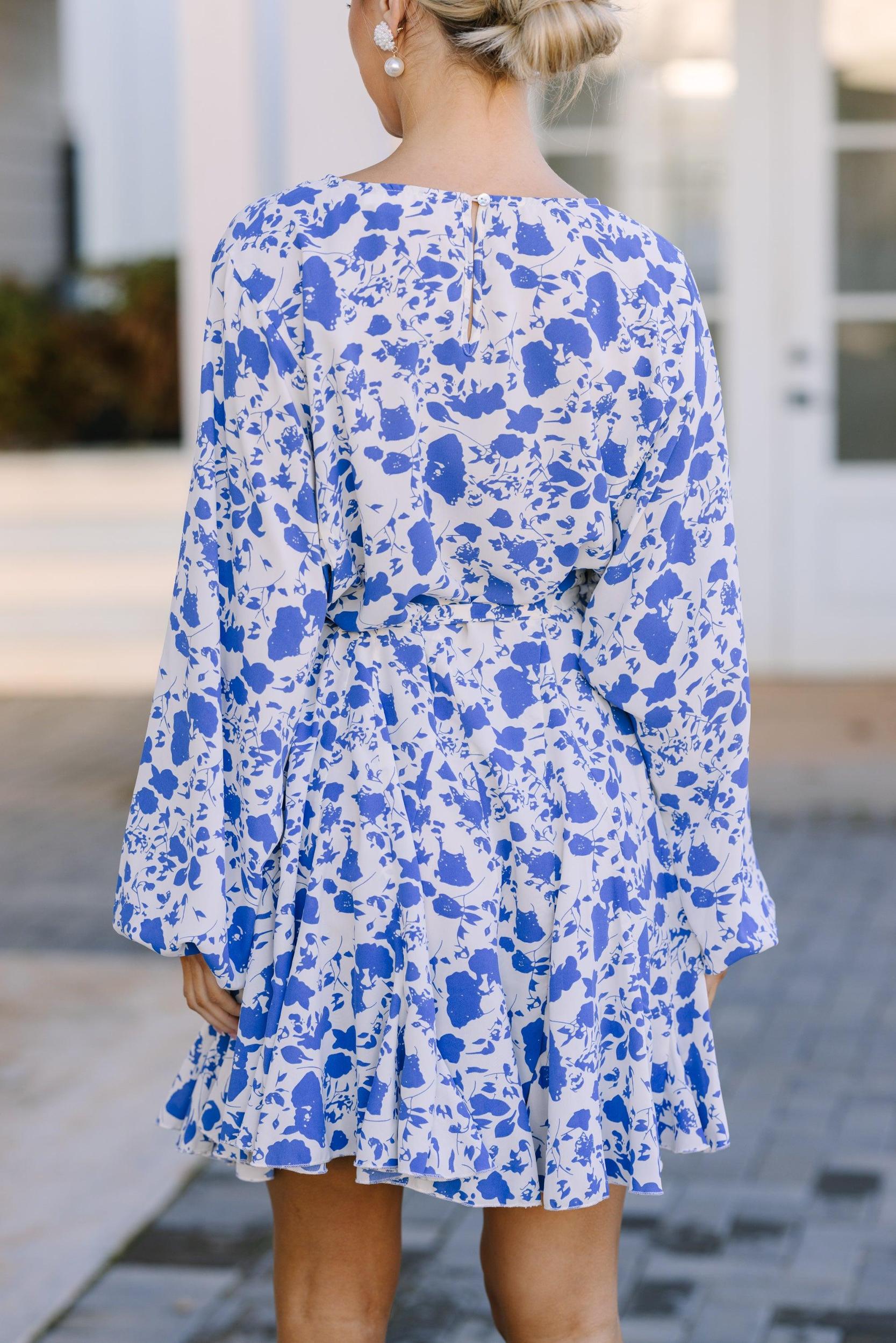 Stay Close Blue Floral Dress Female Product Image