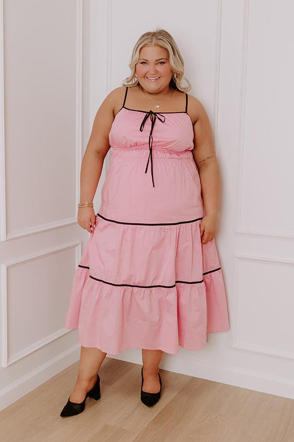 Coquette Moment Maxi Dress in Pink Curves Product Image