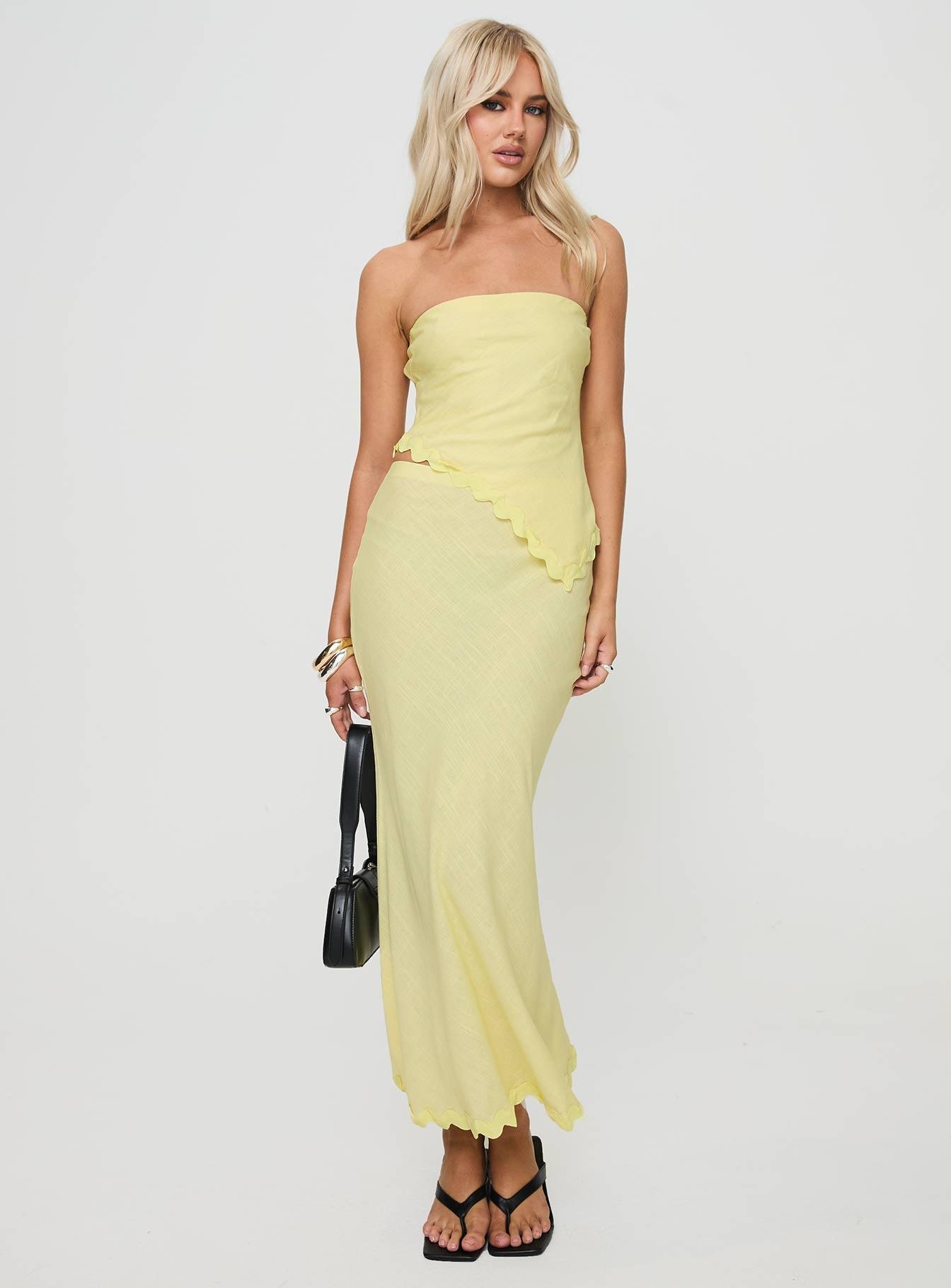 Silvershore Maxi Skirt Yellow Product Image