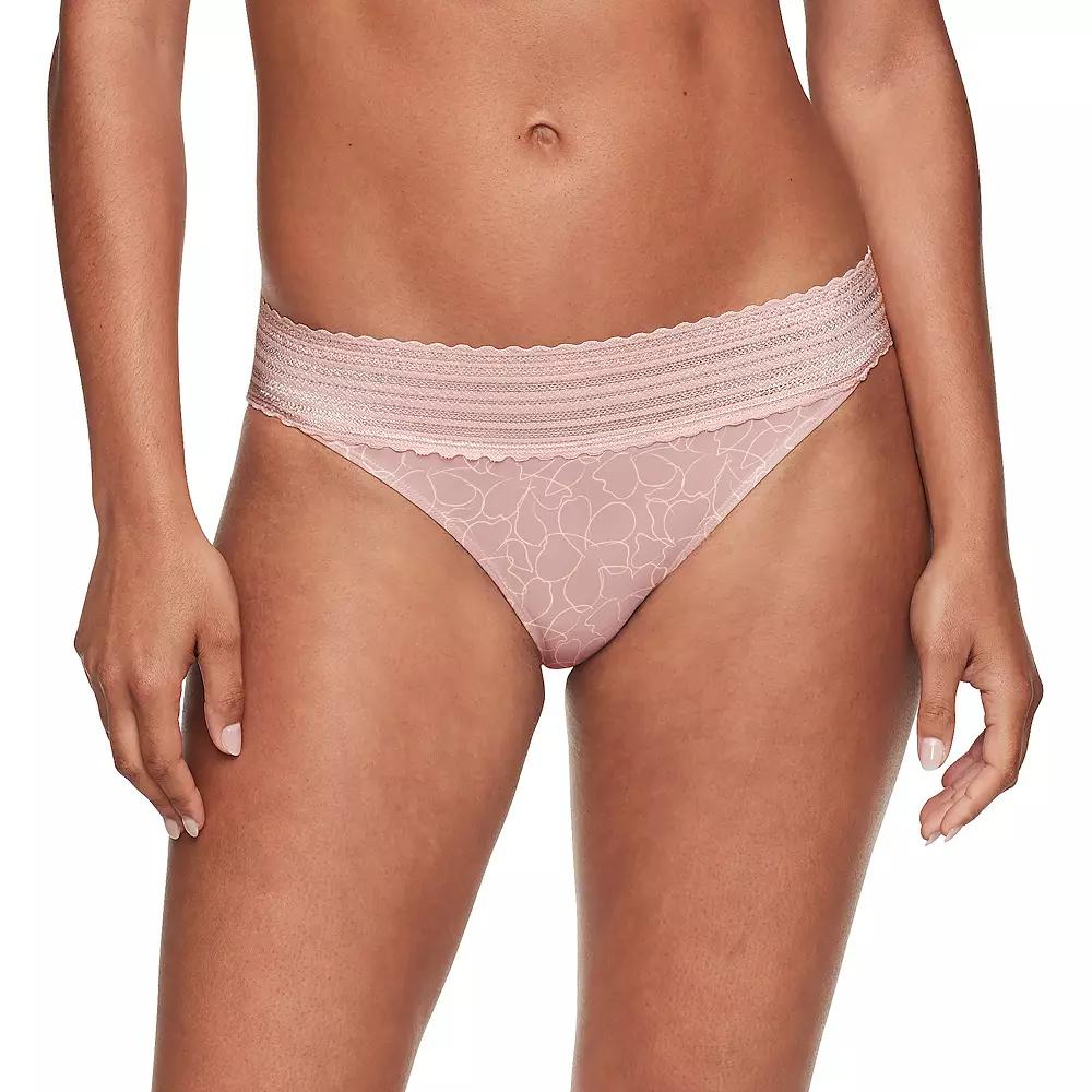 Women's Warners No Pinching, No Problems® Lace Bikini 05509, Size: XXXL, Blush Chalk Floral Product Image