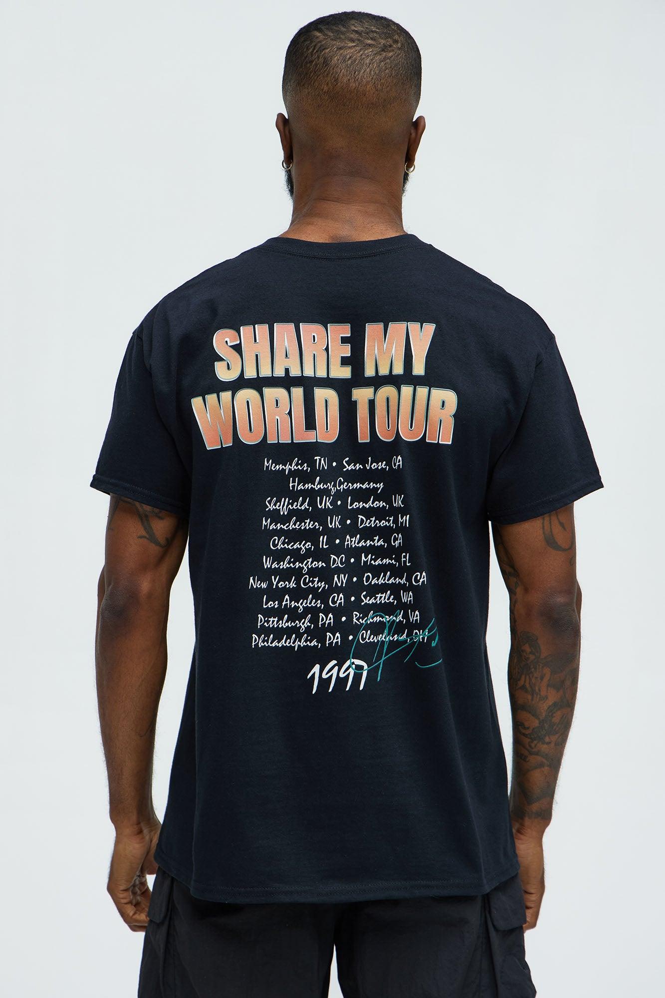 Aaliyah Share My World Tour Short Sleeve Tee - Black Product Image