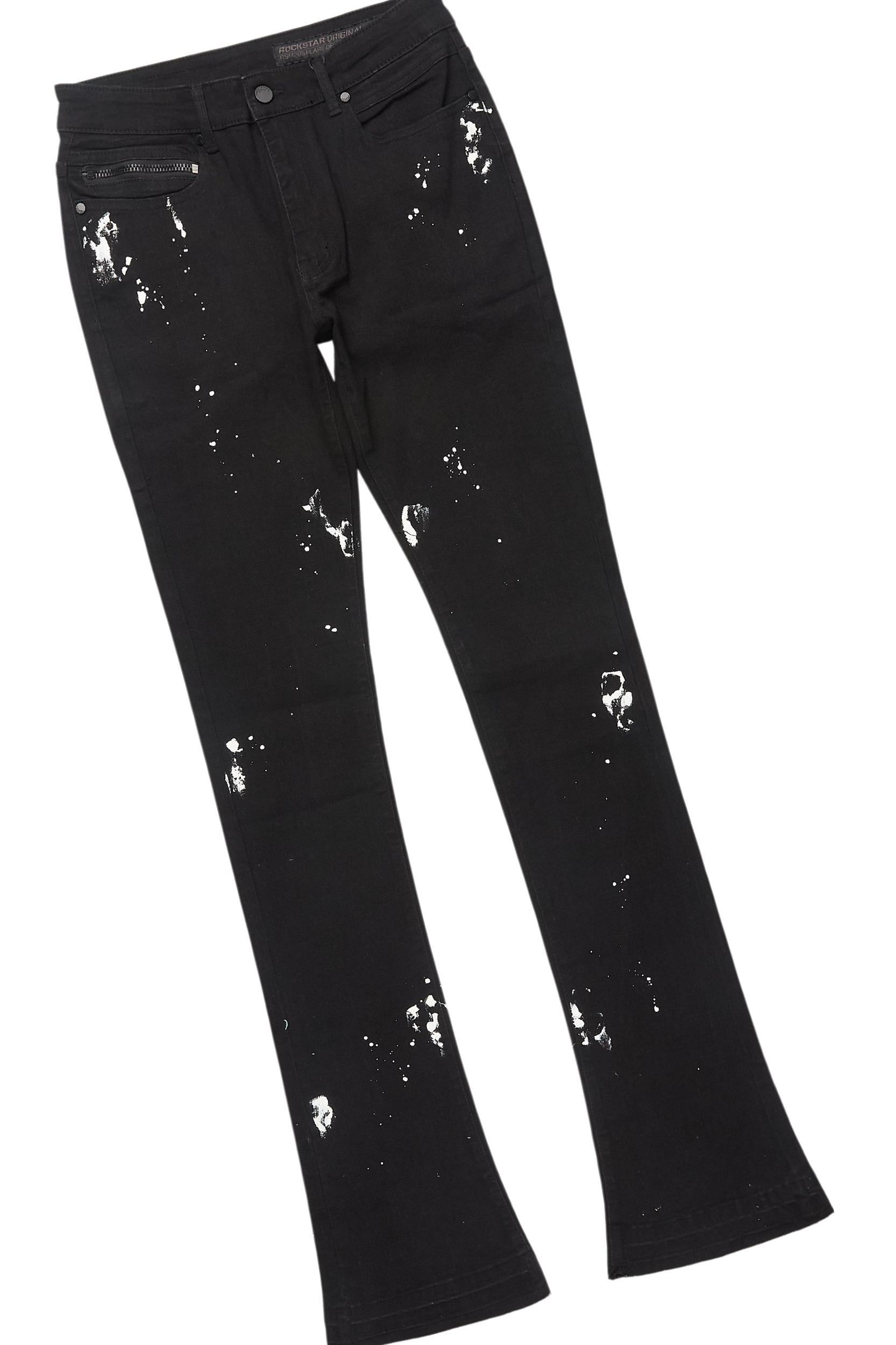 Lake Black/White T-Shirt/Dag Stacked Flare Jean Set Male Product Image