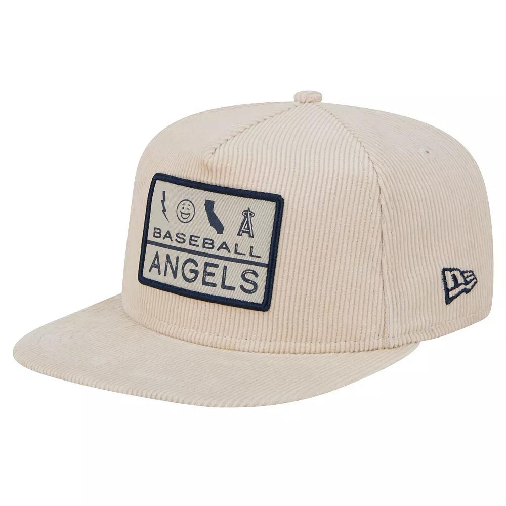 Men's New Era Khaki Los Angeles Angels Summer Essential Golfer Snapback Hat, Beig K Product Image