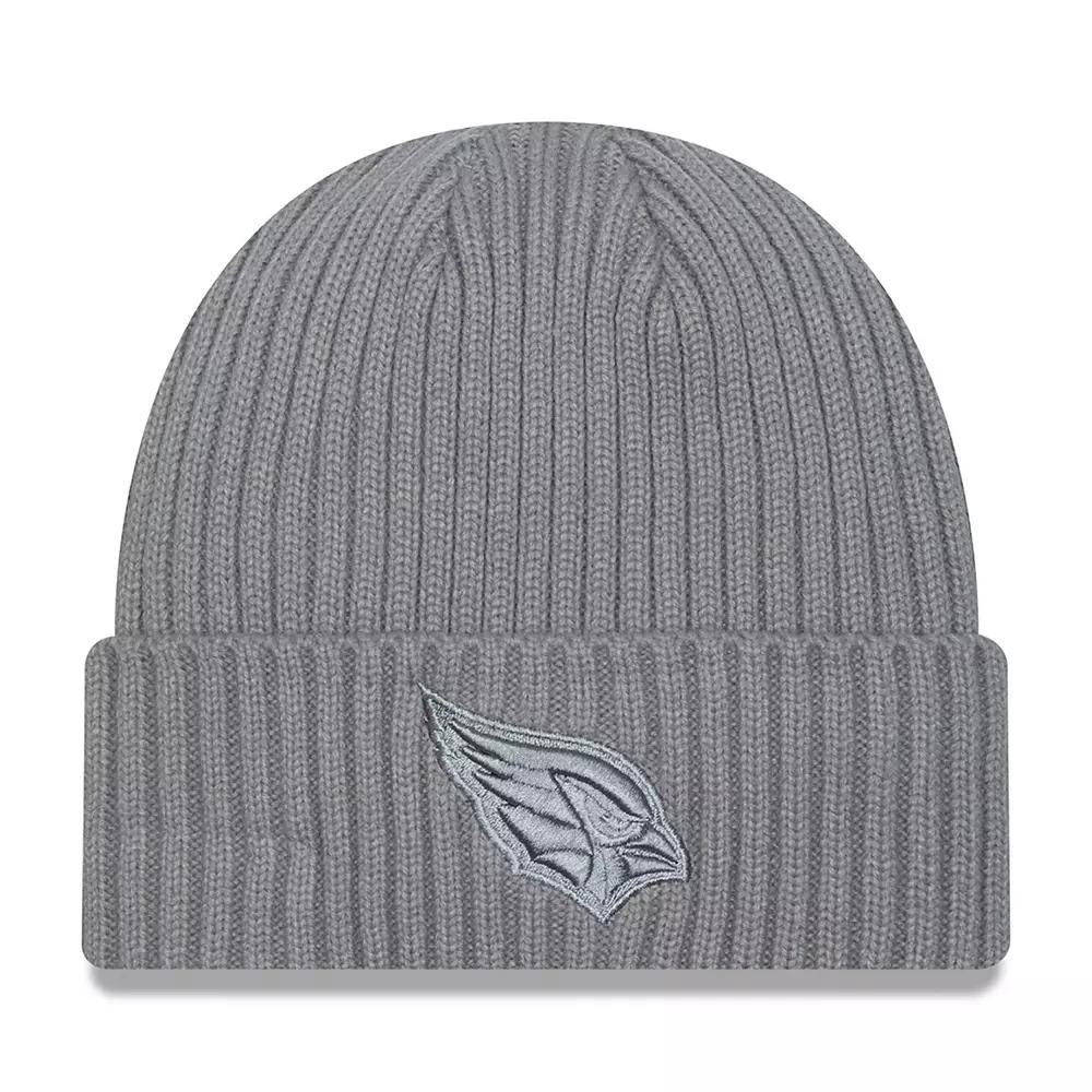 Men's New Era Gray Arizona Cardinals Color Pack Cuffed Knit Hat, Grey Product Image