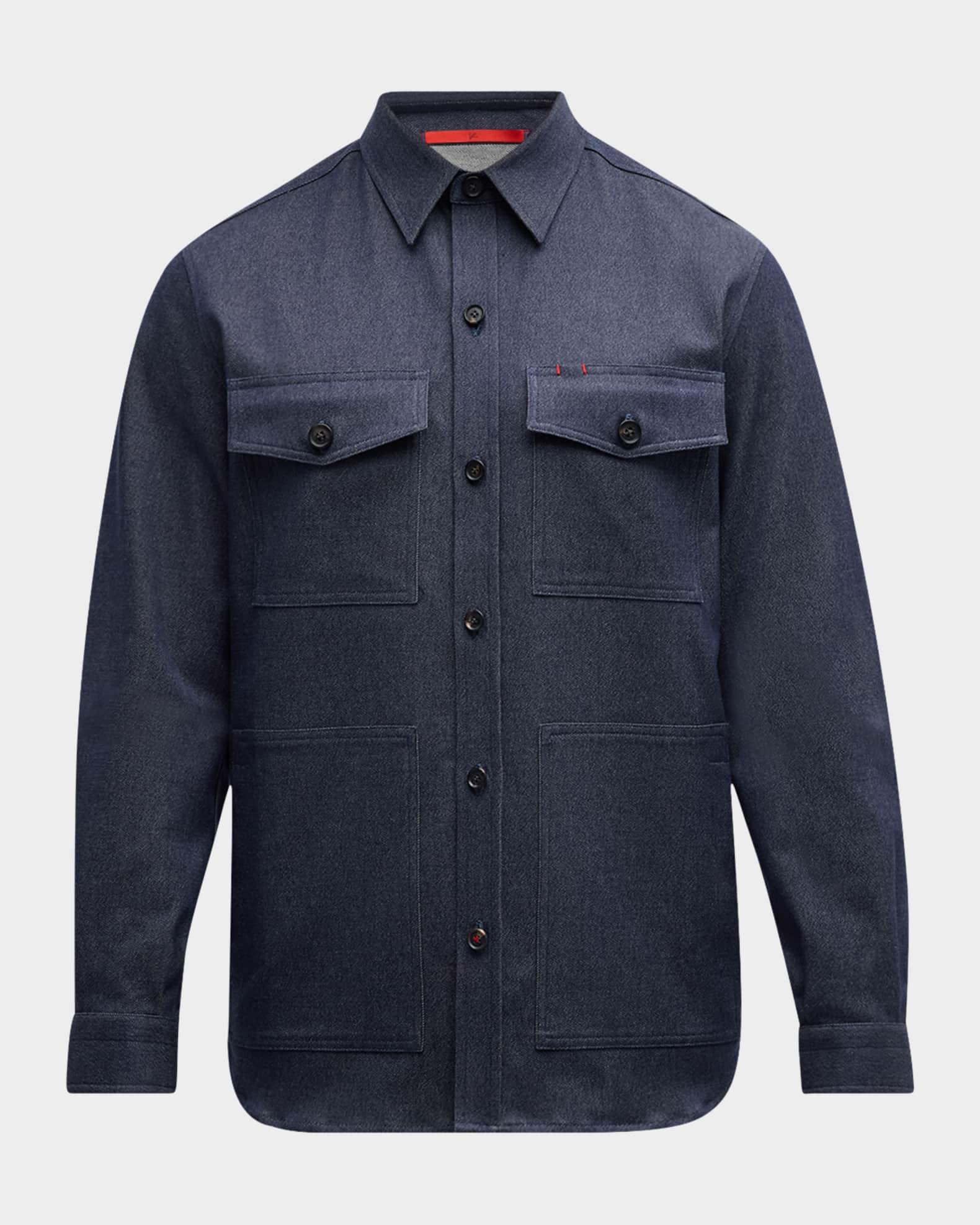 Men's Cotton and Cashmere Overshirt Product Image