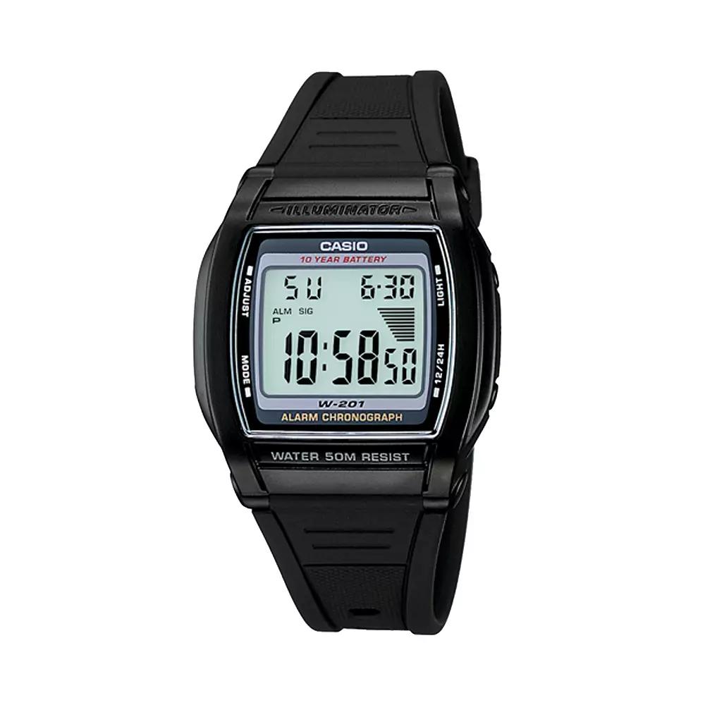 Casio Mens Digital Chronograph Watch - W201-1AV, Multicolor Product Image