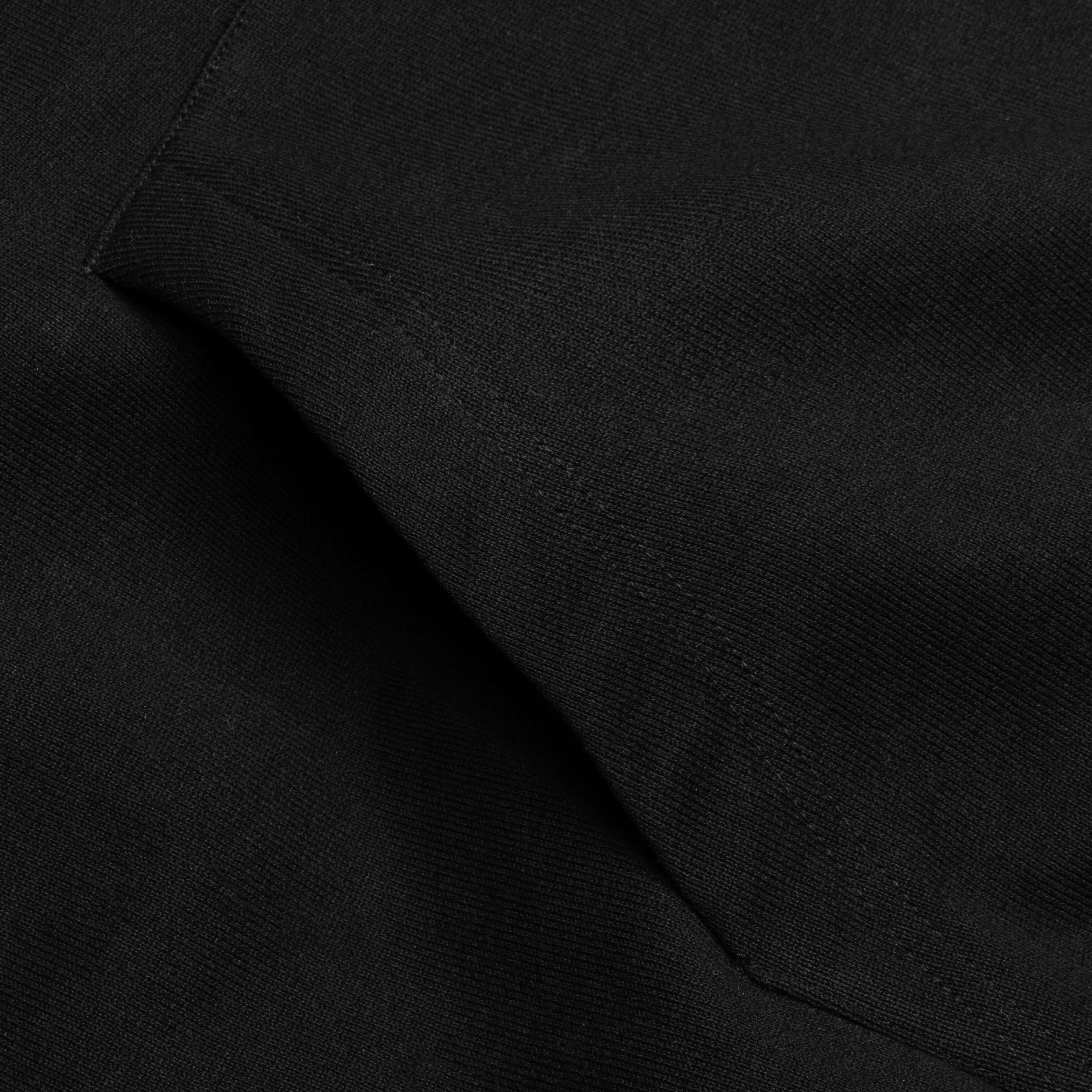 Zip Skull Knitted Hoodie - Black Male Product Image