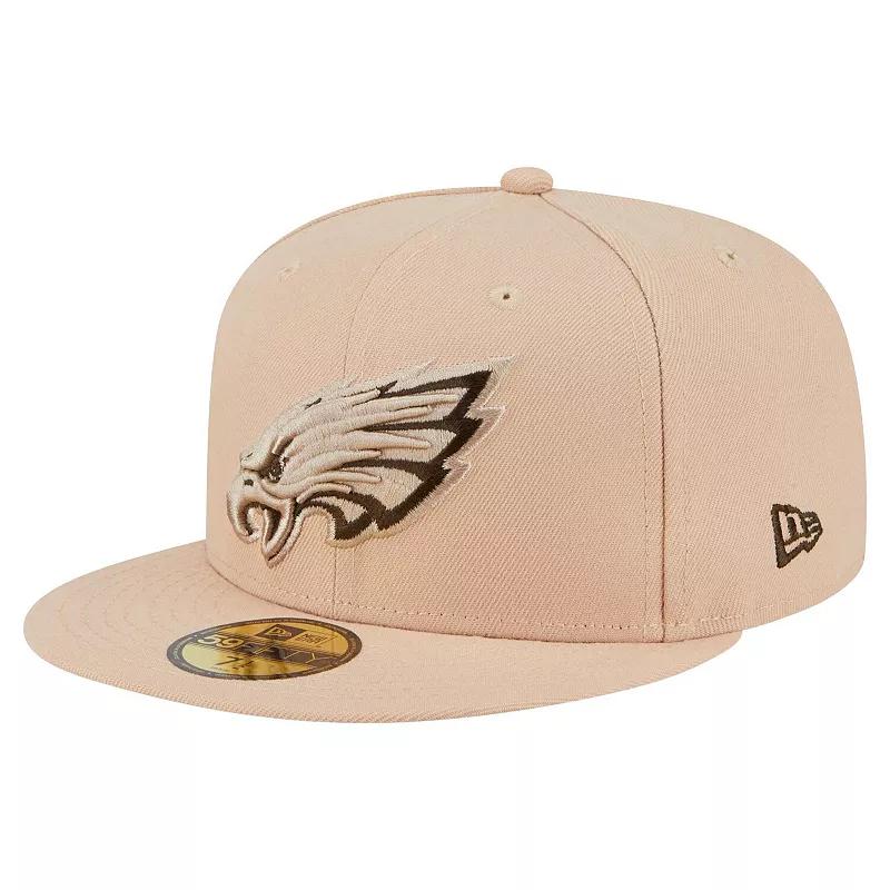 Men's New Era Tan Philadelphia Eagles Candied Pecan 59FIFTY Fitted Hat,  Product Image