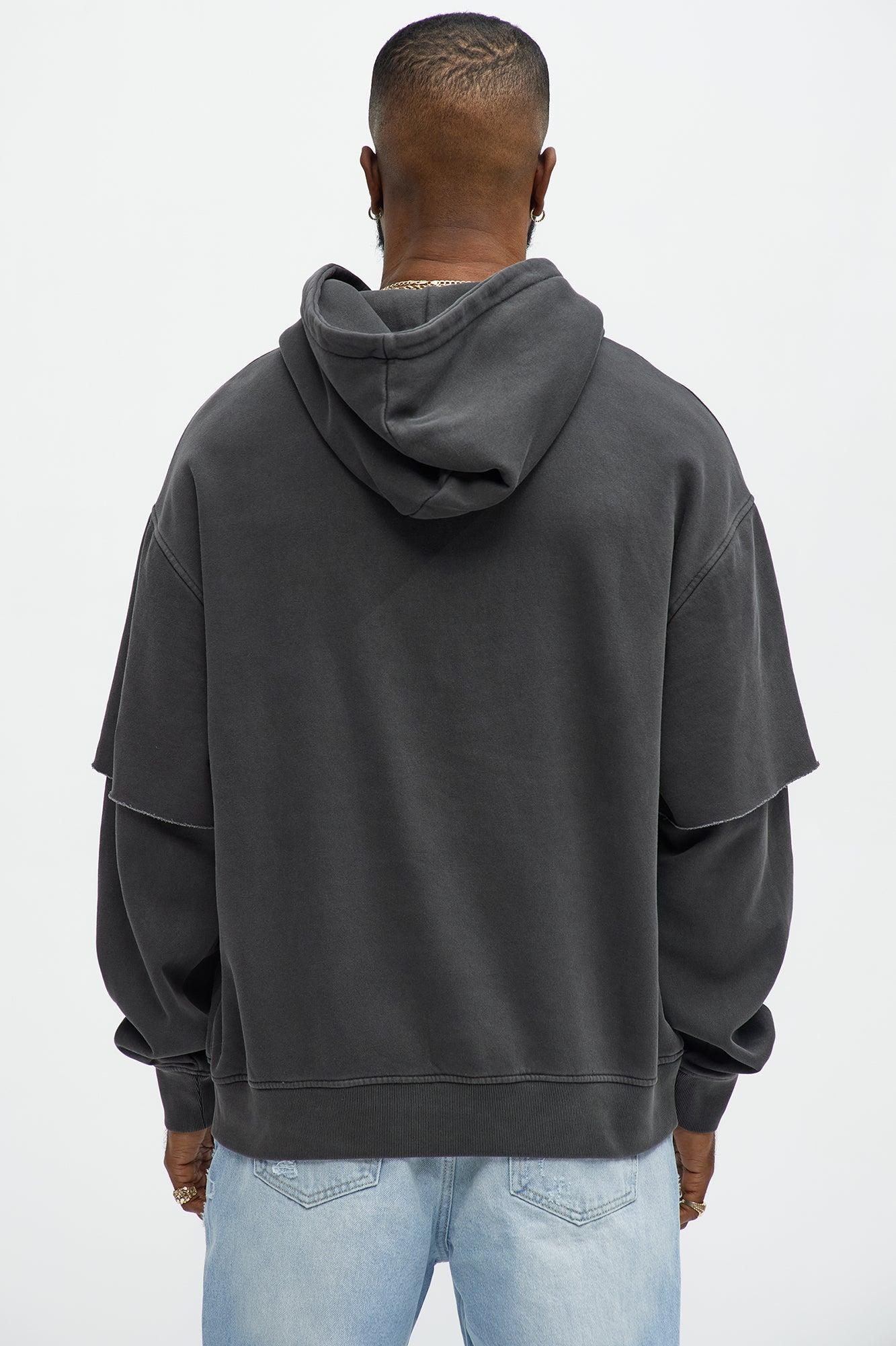 Varsity Washed Hoodie - Grey Product Image