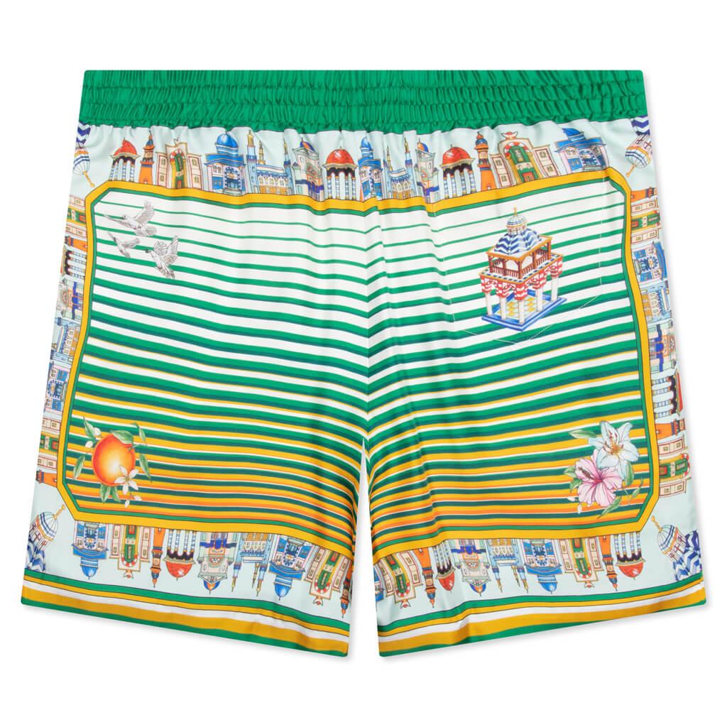 Cityscape Silk Twill Shorts - Multi Male Product Image