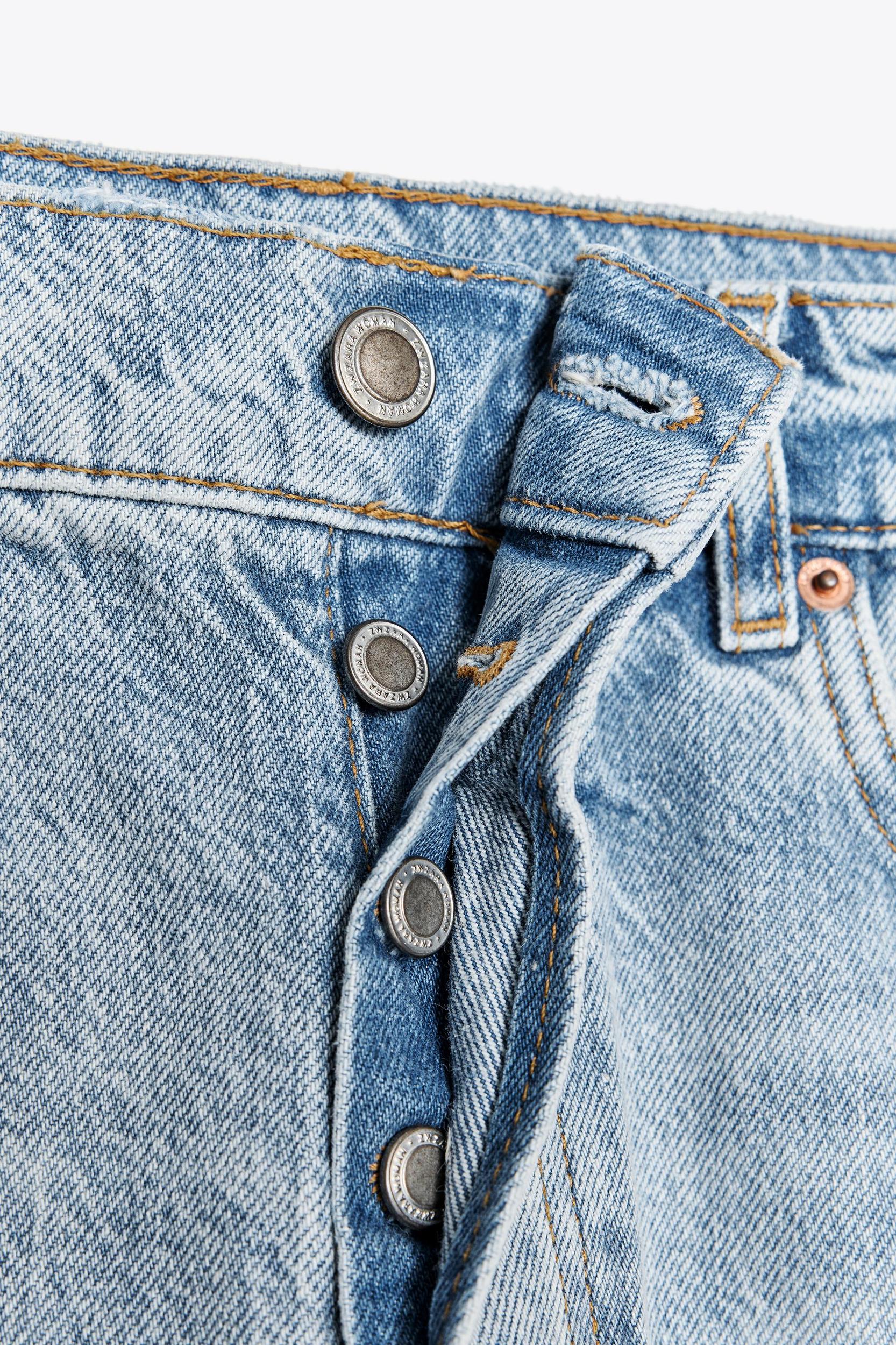 ZW COLLECTION HIGH-WAISTED SLIM RIPPED JEANS Product Image