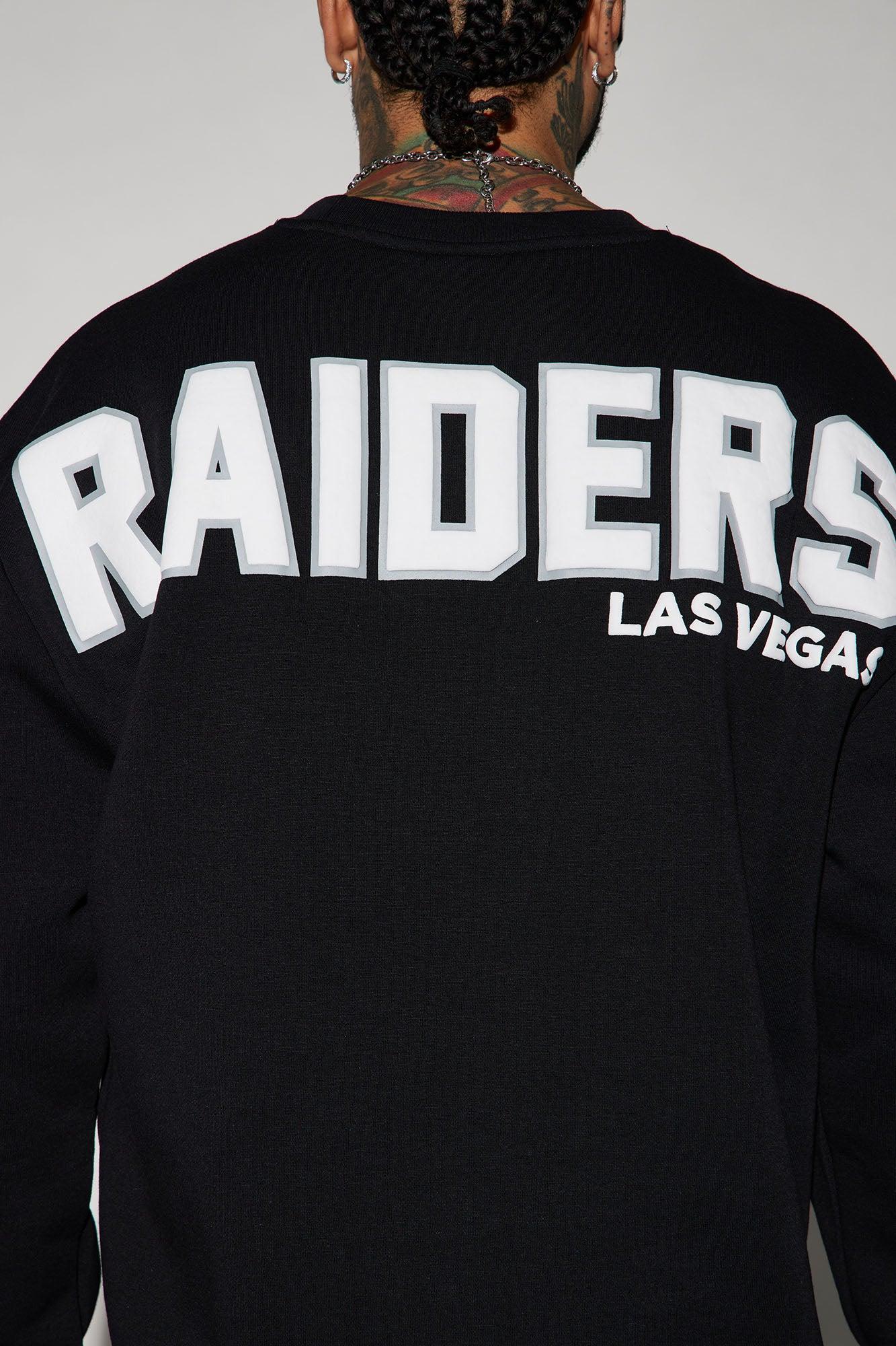 Raiders Higher Education Fleece Crew Neck Sweater - Black/combo Male Product Image