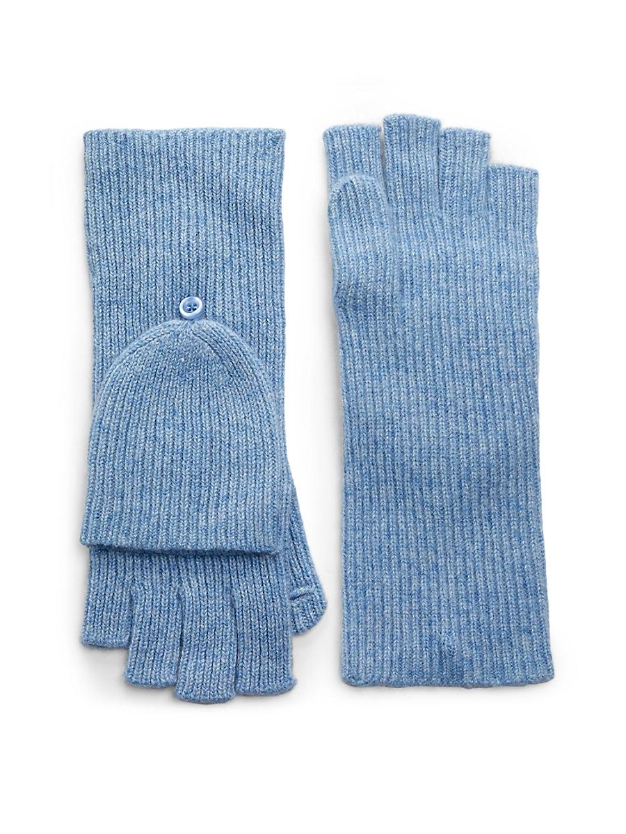 Womens Ribbed Cashmere Convertible Mittens Product Image