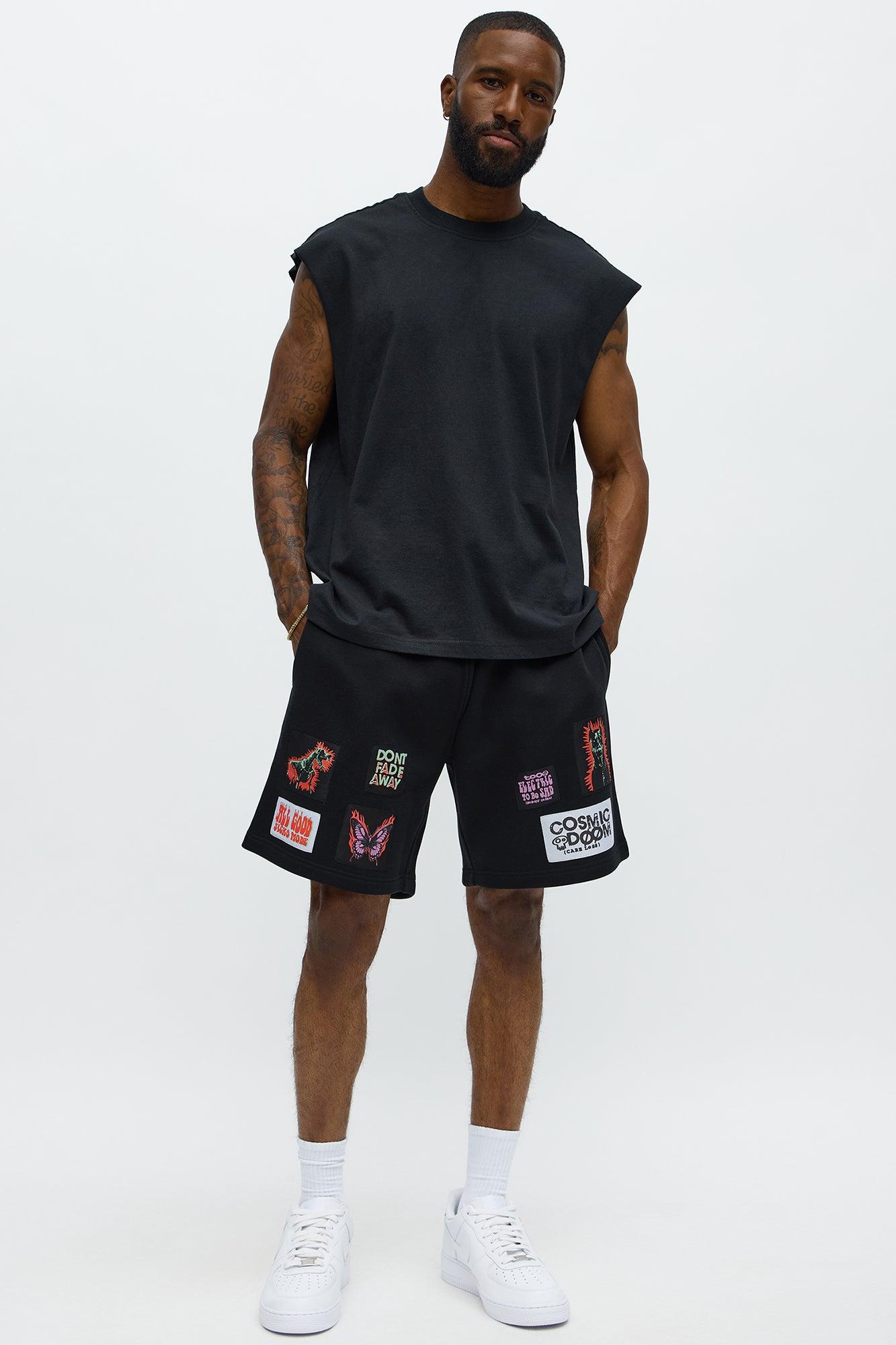 Tyson Relaxed Careless Shorts - Black Male Product Image