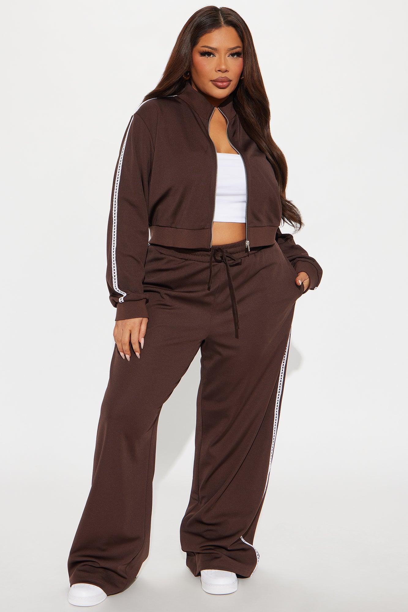 Soft Hustle Pant Set - Chocolate Product Image