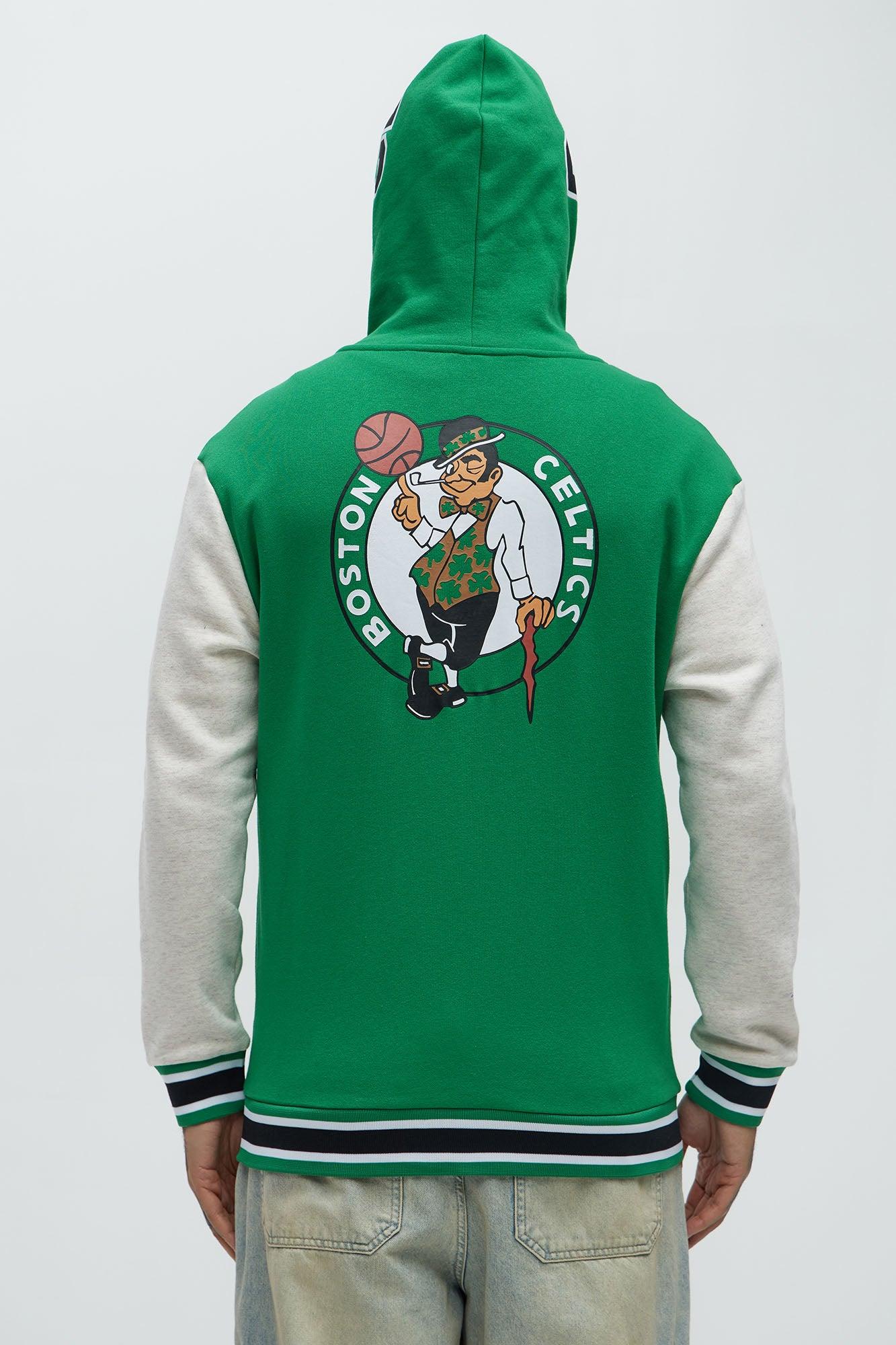 Celtics Above The Rim Zip Up Hoodie - Kelly Green Male Product Image