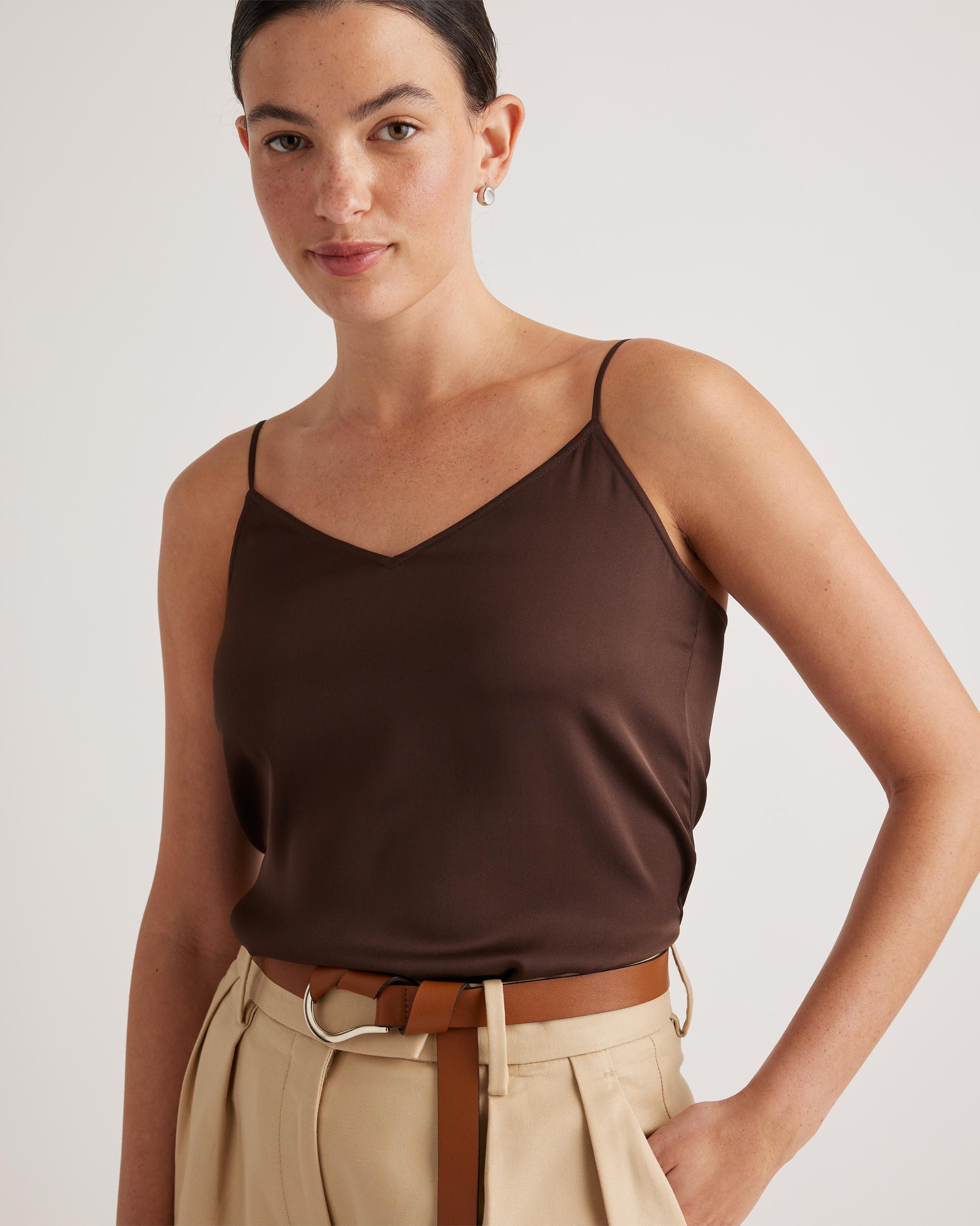 Quince | Women's Washable Stretch Silk V-Neck Cami Size XL Product Image